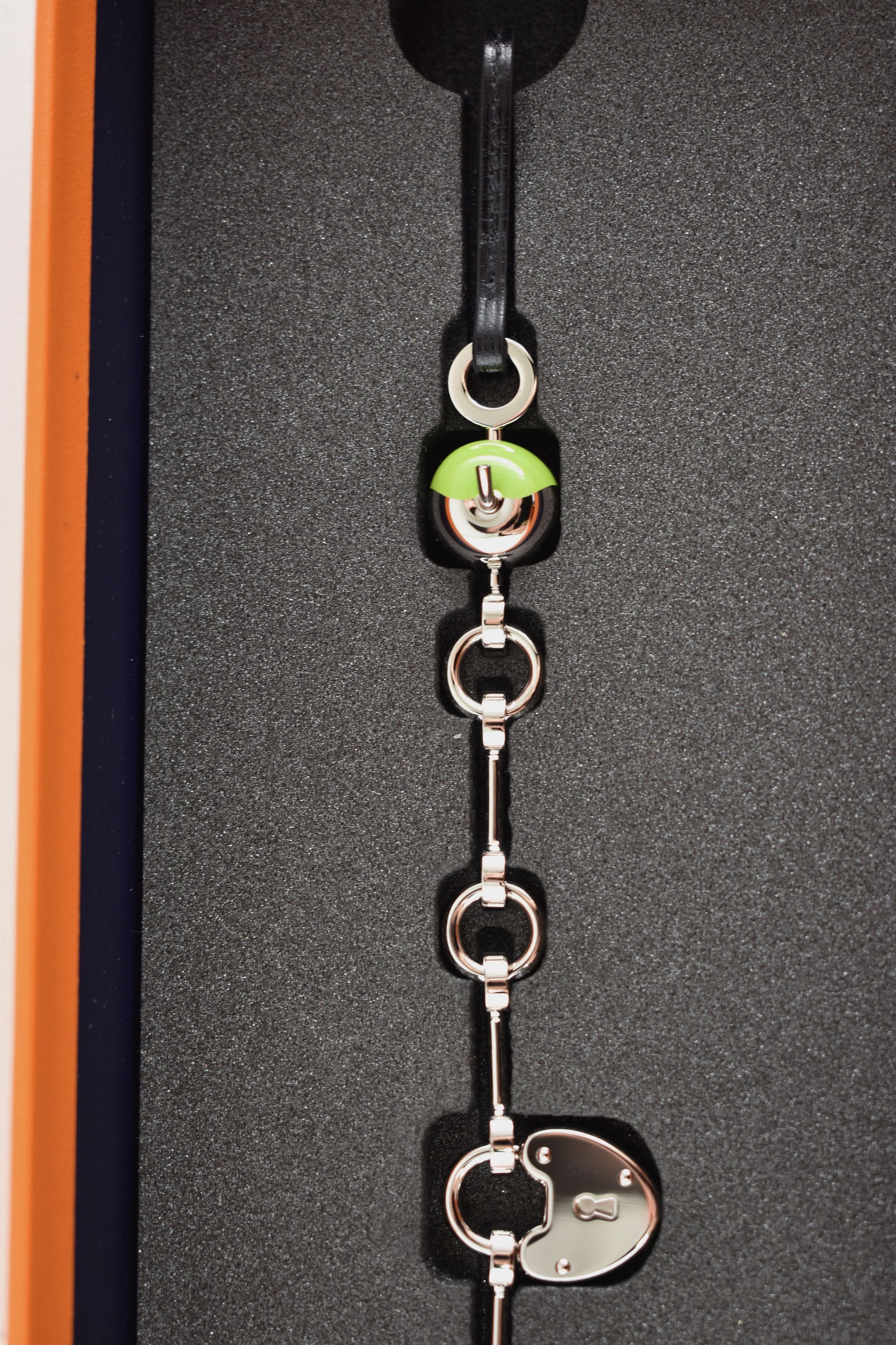 Hermes Hermes Bijou De Sac Charm Green Apple Birkin Kelly Black Bag Size ONE SIZE - 21 Thumbnail