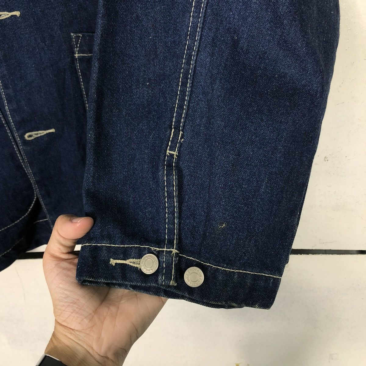 Japanese Brand 🔥VINTAGE DENIM CHORE JACKET HILL CROP POCKET ISSEY MIYAKE Size US M / EU 48-50 / 2 - 16 Thumbnail