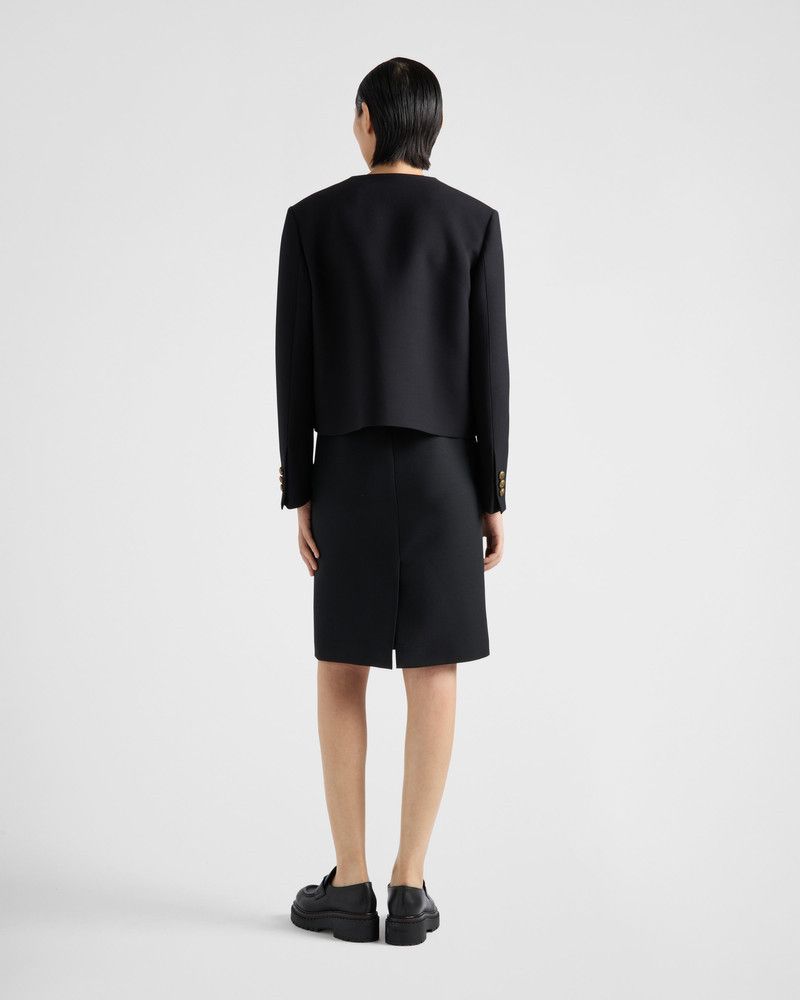 Prada o1B3y1r0526 Tricotine Skirt in Black Size 27" / US 4 / IT 40 - 5 Thumbnail