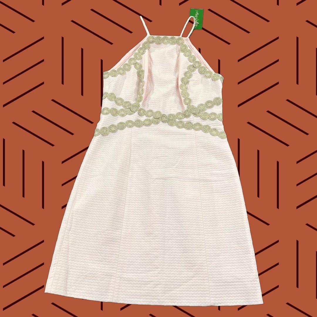 Lilly Pulitzer LILLY PULITZER Dress Womens Size 0 Pearl Shift Paradise Tint Short Pink Gold Size 25" / US 0 / IT 36 - 1 Thumbnail