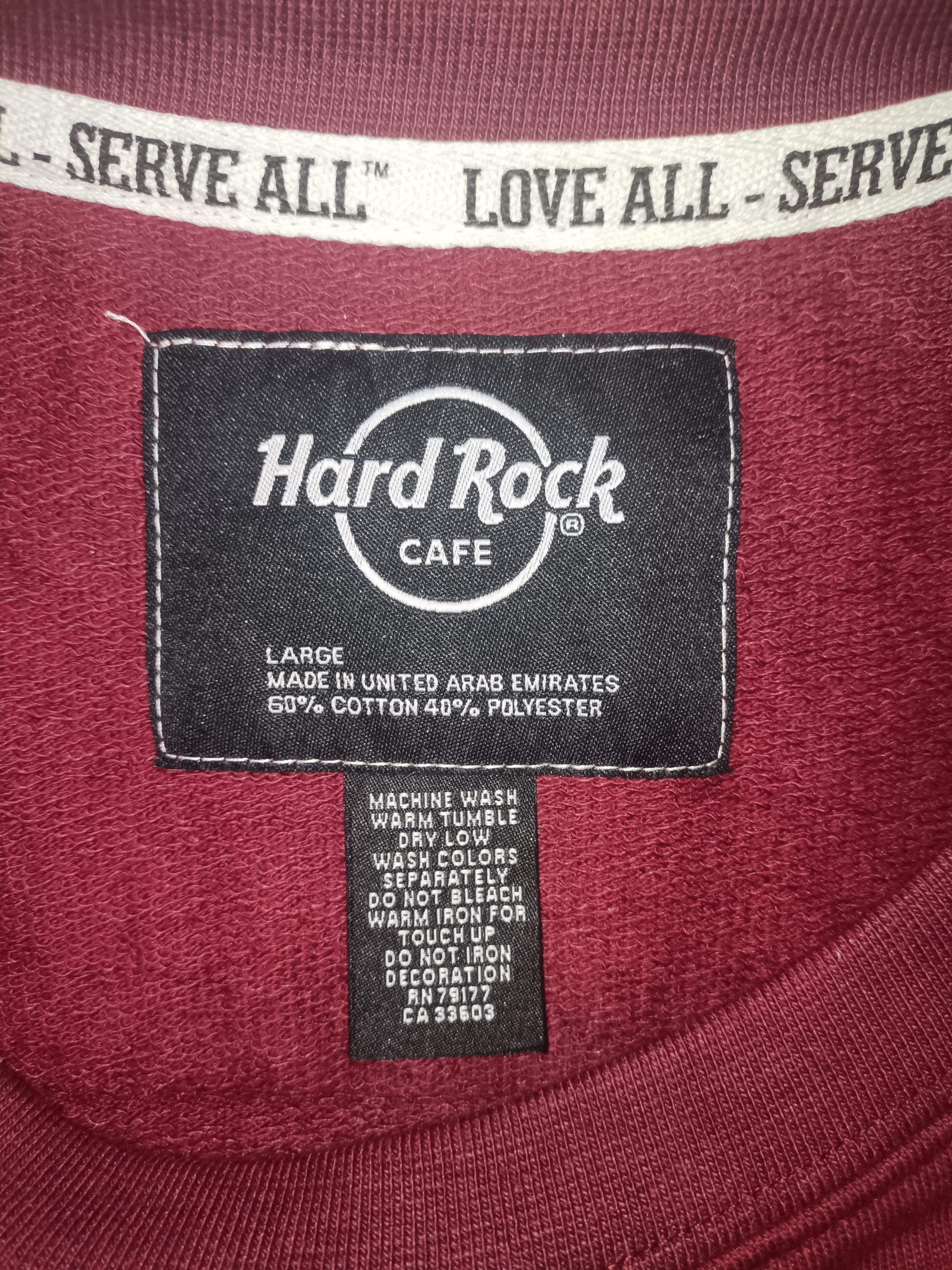 Hard Rock Cafe × Vintage Vintage HRC Athens Big Spellout made in UAE Size US L / EU 52-54 / 3 - 6 Thumbnail