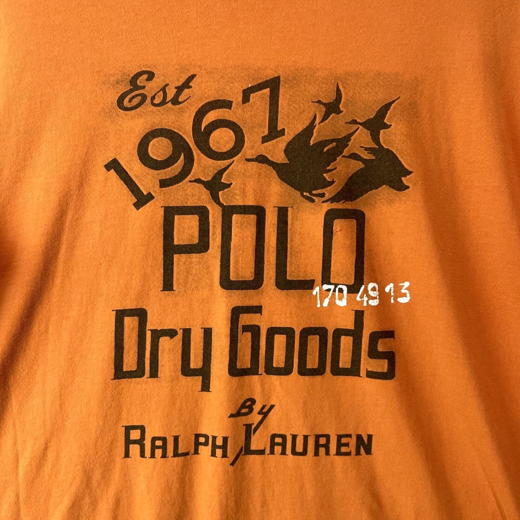 Polo Ralph Lauren VINTAGE Polo Ralph Lauren Shirt Mens L Orange Knit Crew Neck Logo Graphic Print Size US L / EU 52-54 / 3 - 6 Thumbnail