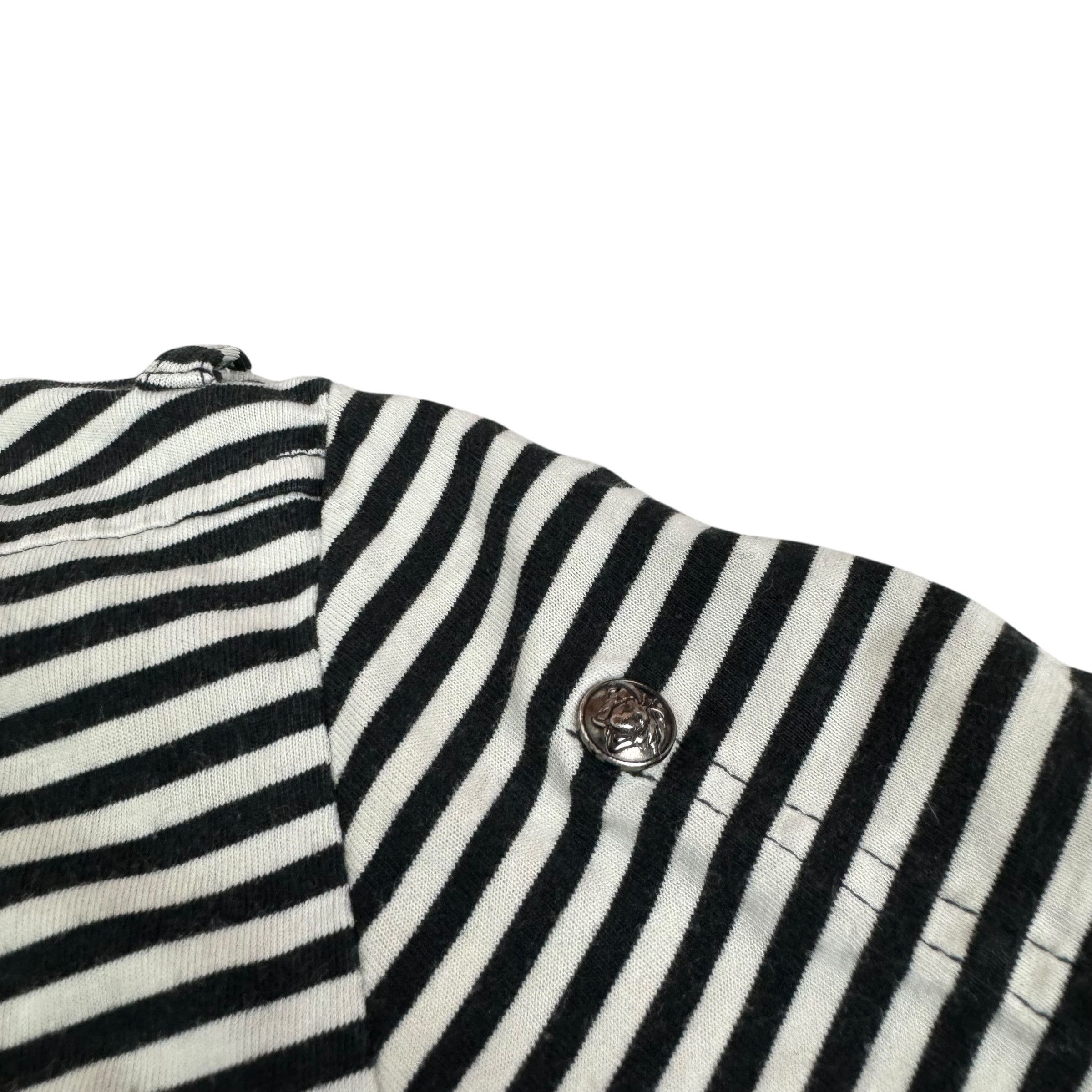 Versace Versace Jeans Couture Men Black White Striped Casual T-Shirt Size US M / EU 48-50 / 2 - 3 Thumbnail