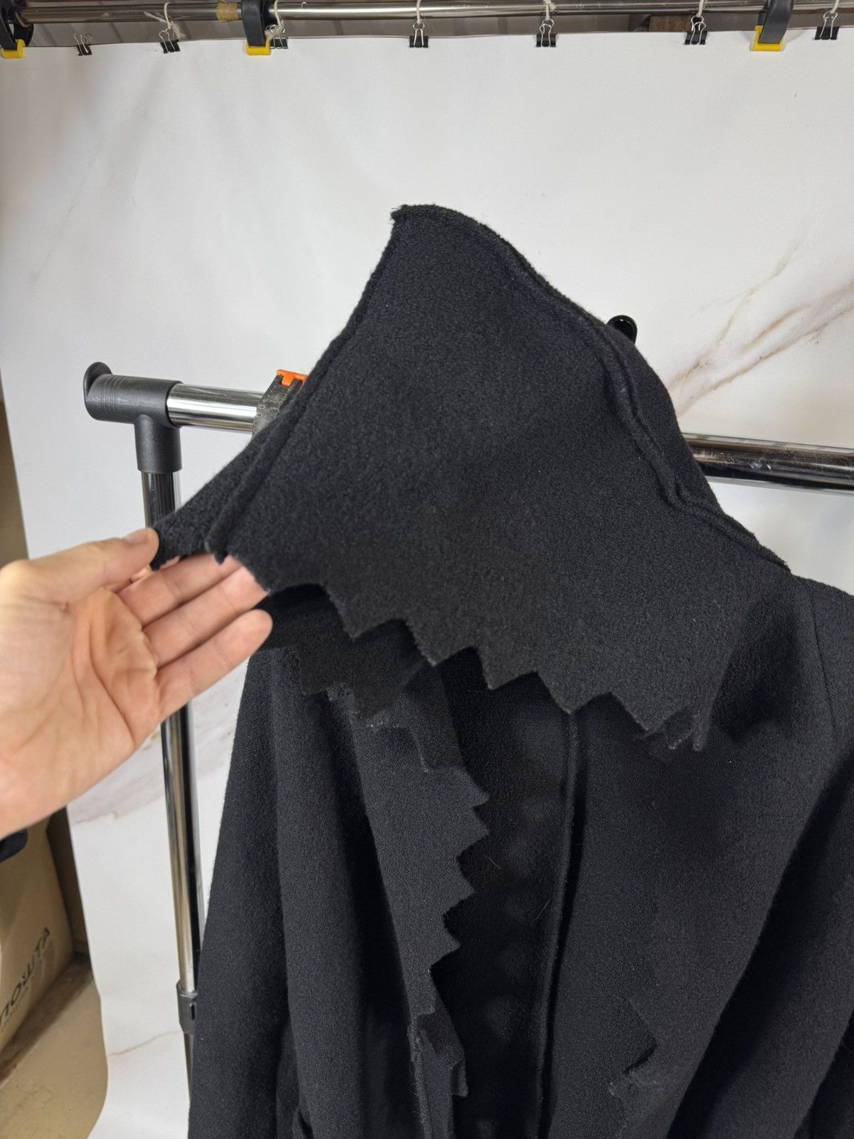 Cop Copine Cop.Copine Belted Hooded Cardigan Coat Wool Zigzag Trim Size M / US 6-8 / IT 42-44 - 3 Thumbnail