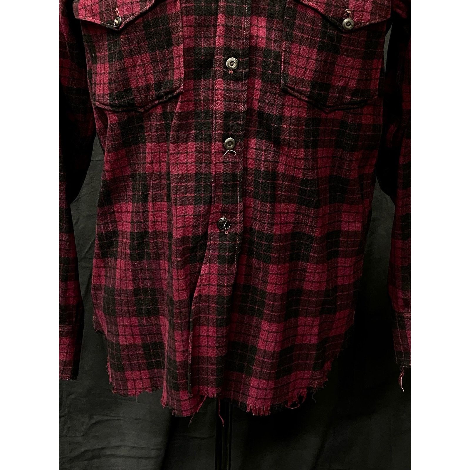 Vintage 30s 40s Vintage Pendleton Red Black Plaid Flannel Work Shirt Size US M / EU 48-50 / 2 - 5 Thumbnail