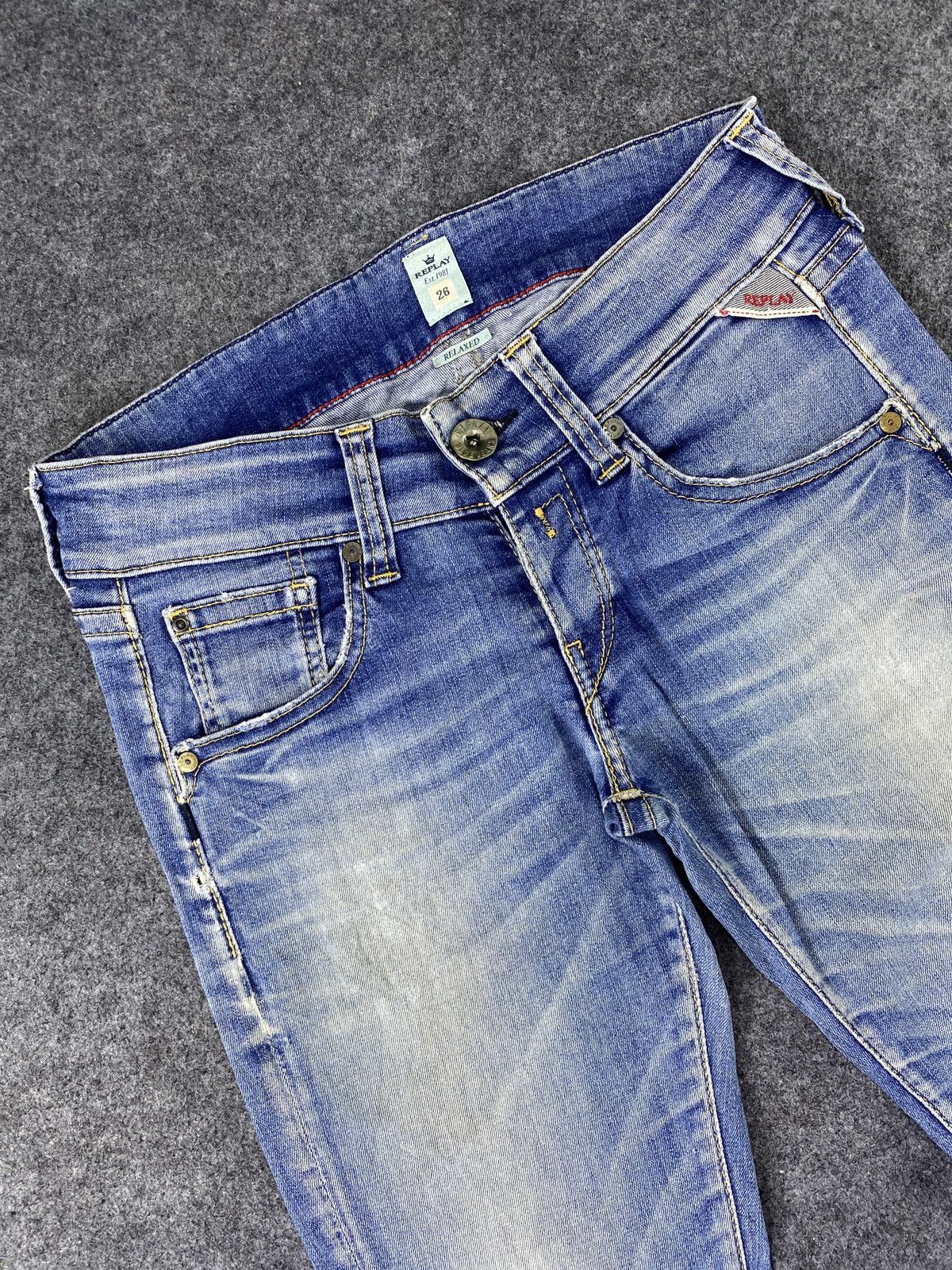 Jean × Replay Vintage Replay Distressed Blue Wash Denim- J1128 Size US 31 - 3 Thumbnail