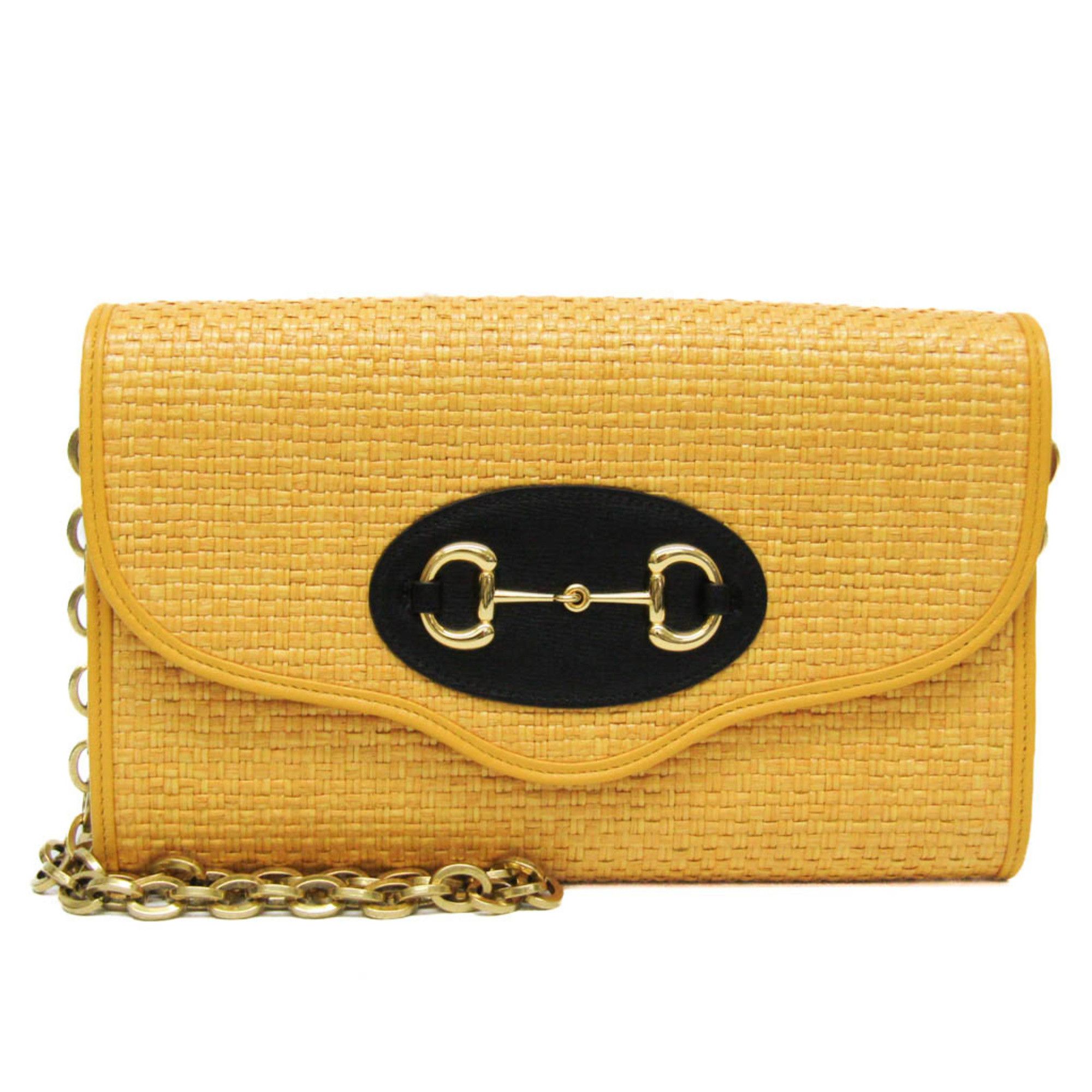Gucci Mors Yellow Leather Shoulder Bag (Pre-Owned) Size ONE SIZE - 1 Thumbnail