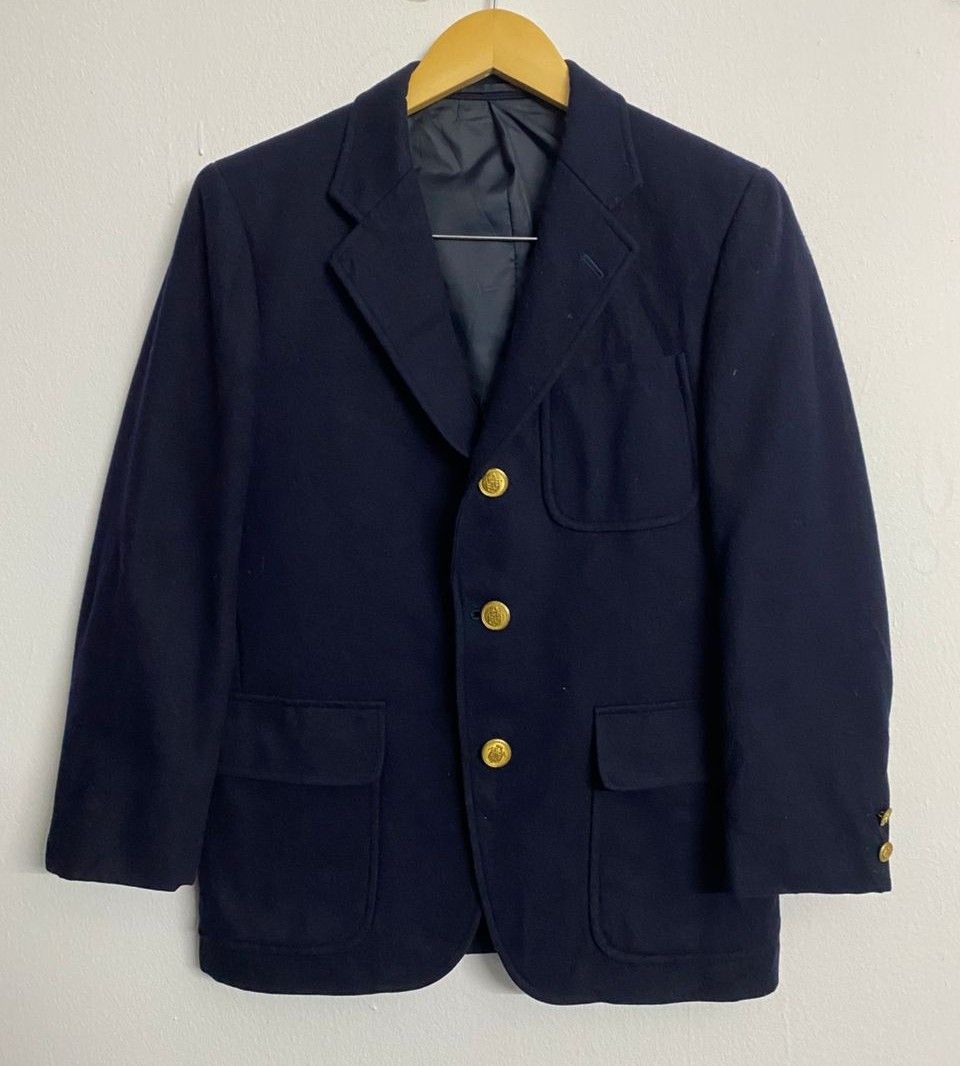 Vintage j.Press Wool Gold Button Coat Blazer