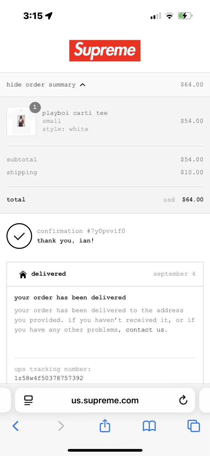 Supreme Playboi Carti Supreme Tee Size US S / EU 44-46 / 1 - 8 Thumbnail