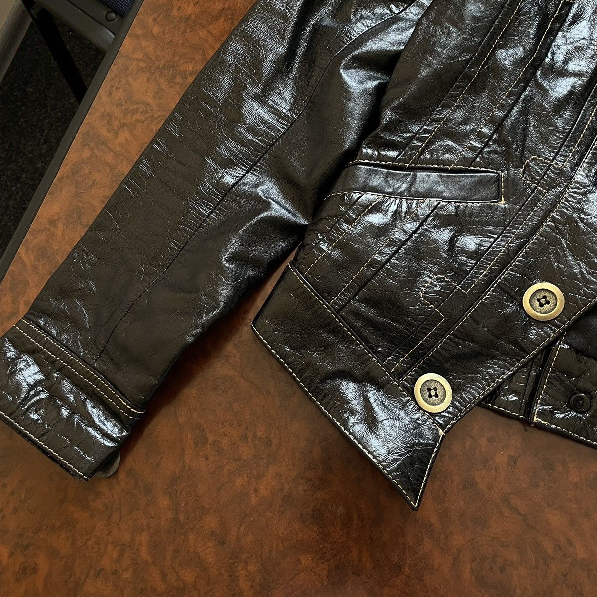 If Six Was Nine × Japanese Brand Bomber 90s black blazer jacket old aztec navajo Size S / US 4 / IT 40 - 4 Thumbnail