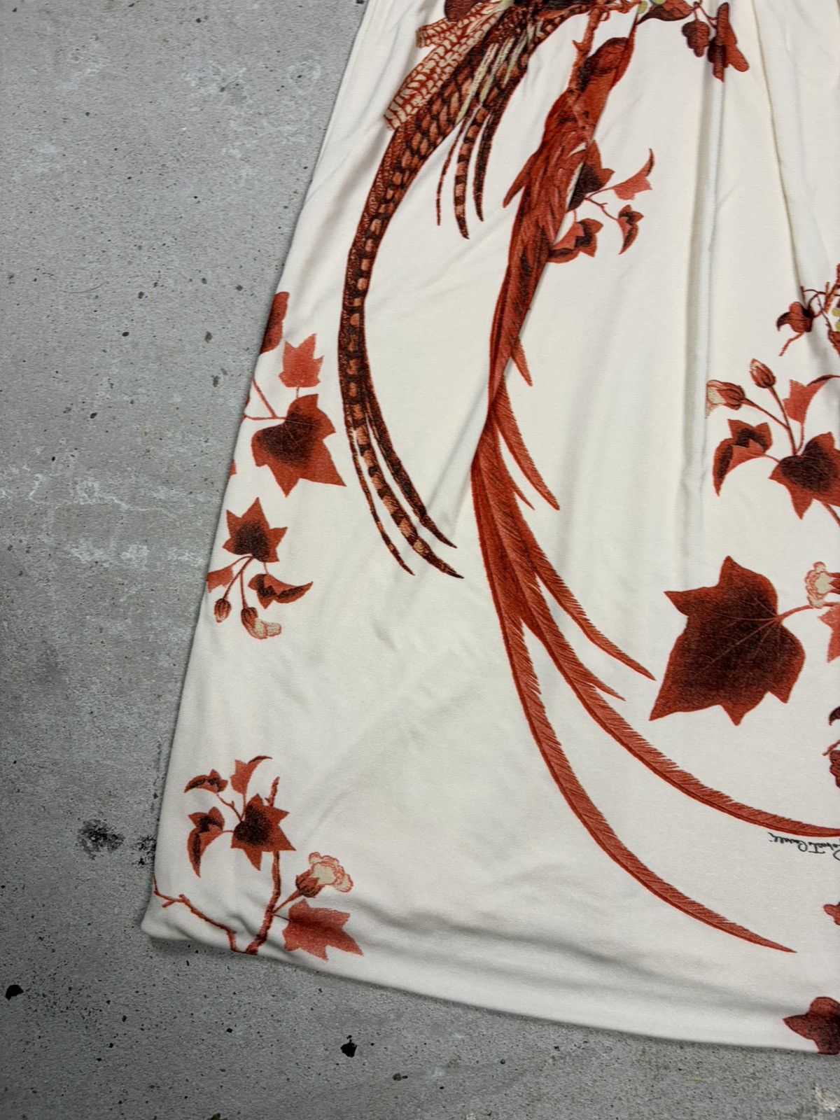Roberto Cavalli Roberto Cavalli 2007 Cream Printed Beaded Dress Size M / US 6-8 / IT 42-44 - 4 Thumbnail