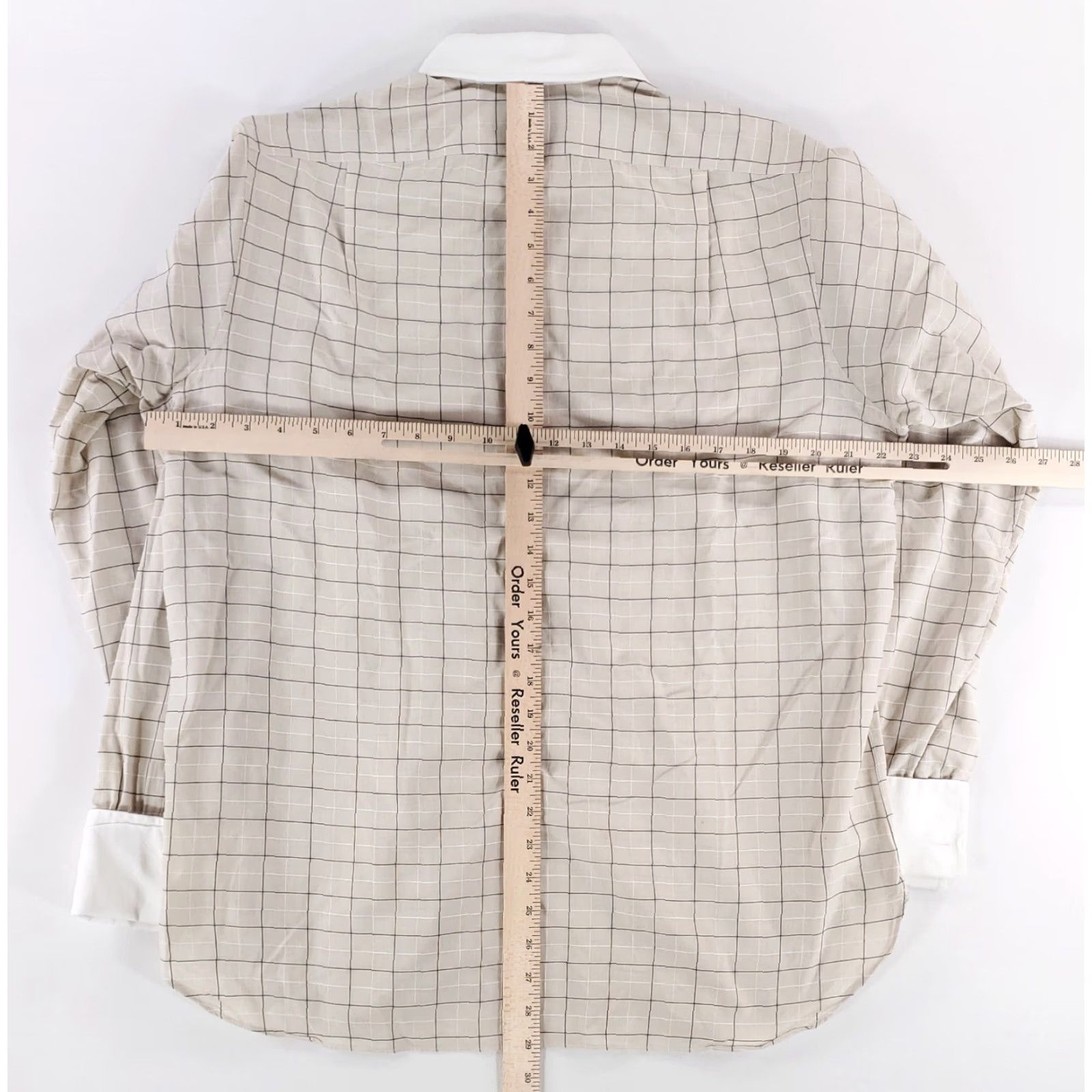 Turnbull & Asser Turnbull & Asser Button Up Dress Shirt Check Plaid Mens 15.5-33 Multicolor Long Sleeve Monogram Size 42R - 5 Thumbnail