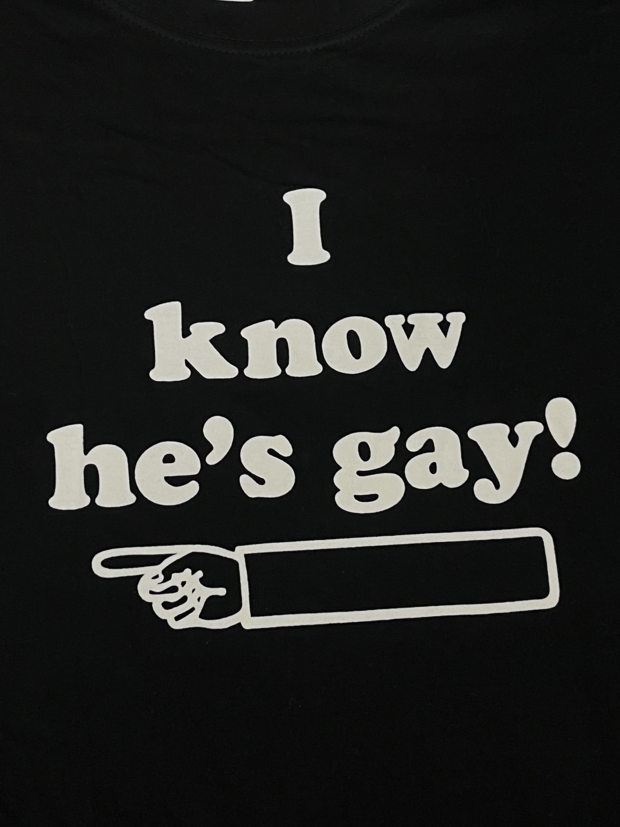 Vintage Vintage Y2K "I Know He’s Gay " FUNNY Size US XL / EU 56 / 4 - 2 Thumbnail