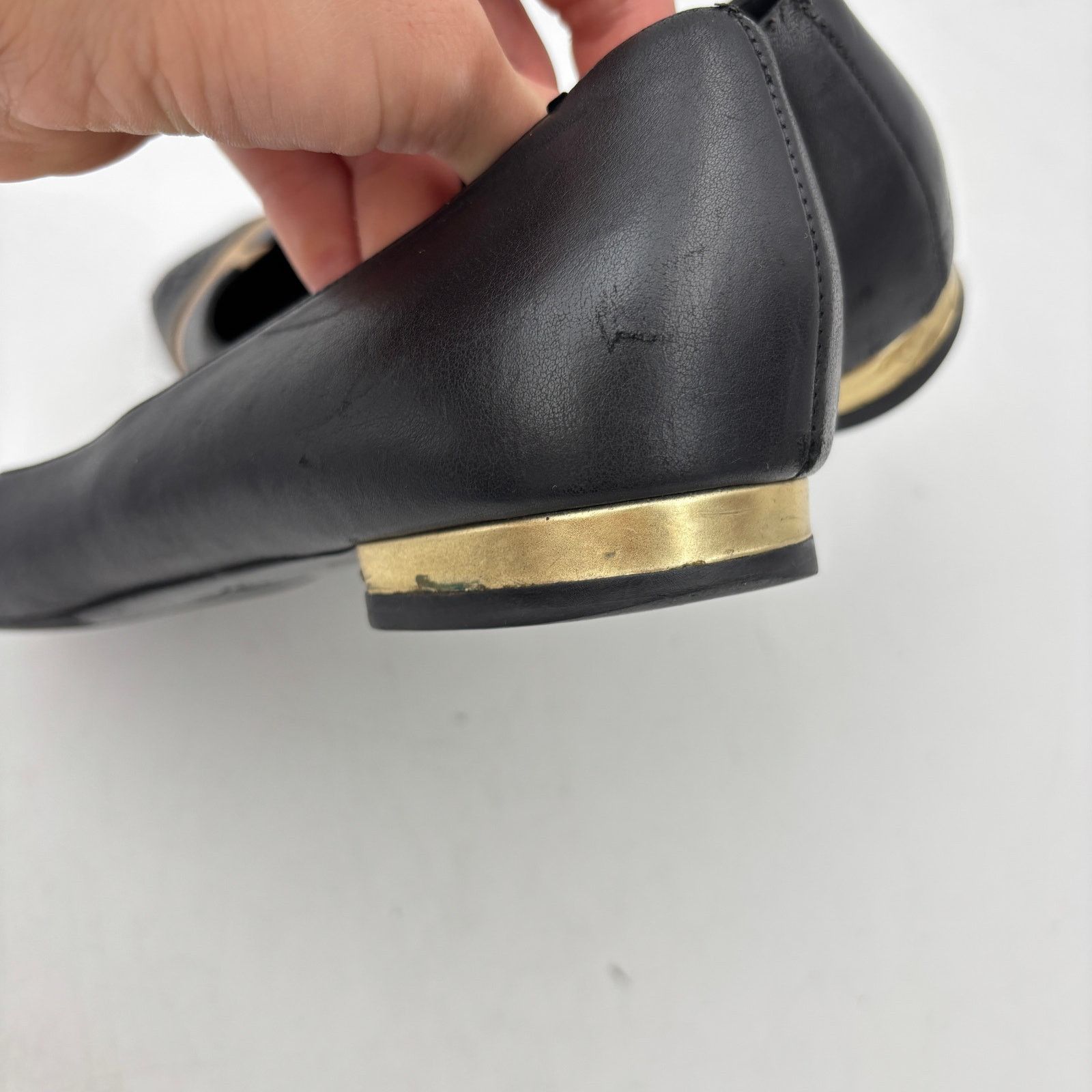 Chanel Chanel Point Toe CC Black Leather Ballet Flats Women's 41 Size US 10.5 / IT 40.5 - 13 Thumbnail