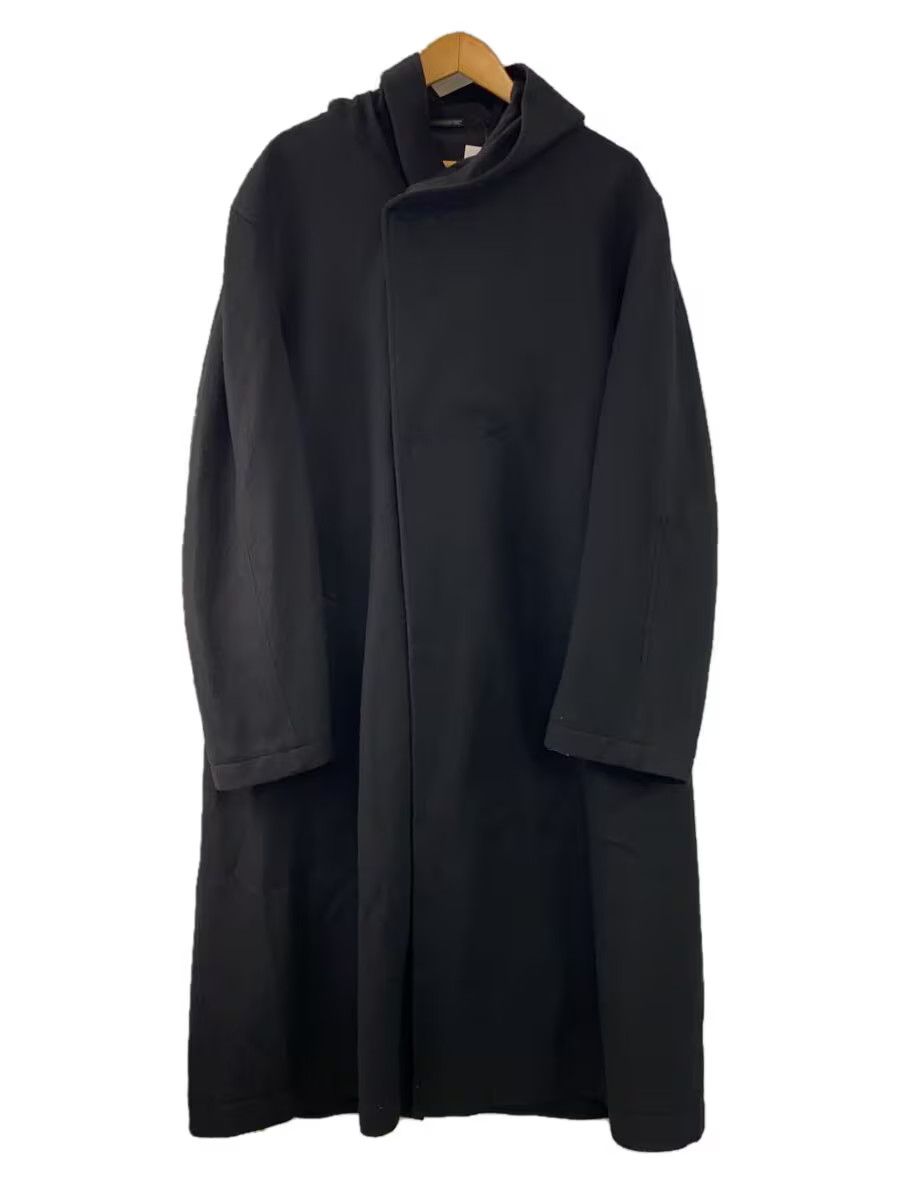 Yohji Yamamoto yohji yamamoto POUR HOMME Wool/BLK Hooded coat Size US XL / EU 56 / 4 - 1 Thumbnail