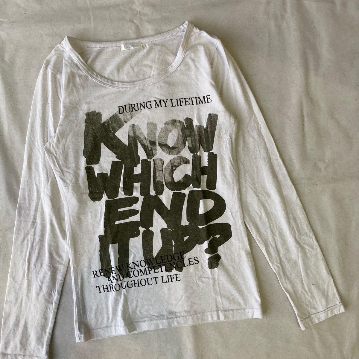 If Six Was Nine × Japanese Brand × Le Grande Bleu (L.G.B.) Y2K Vintage Typography Print Monochrome Grunge Goth Style Size S / US 4 / IT 40 - 3 Thumbnail