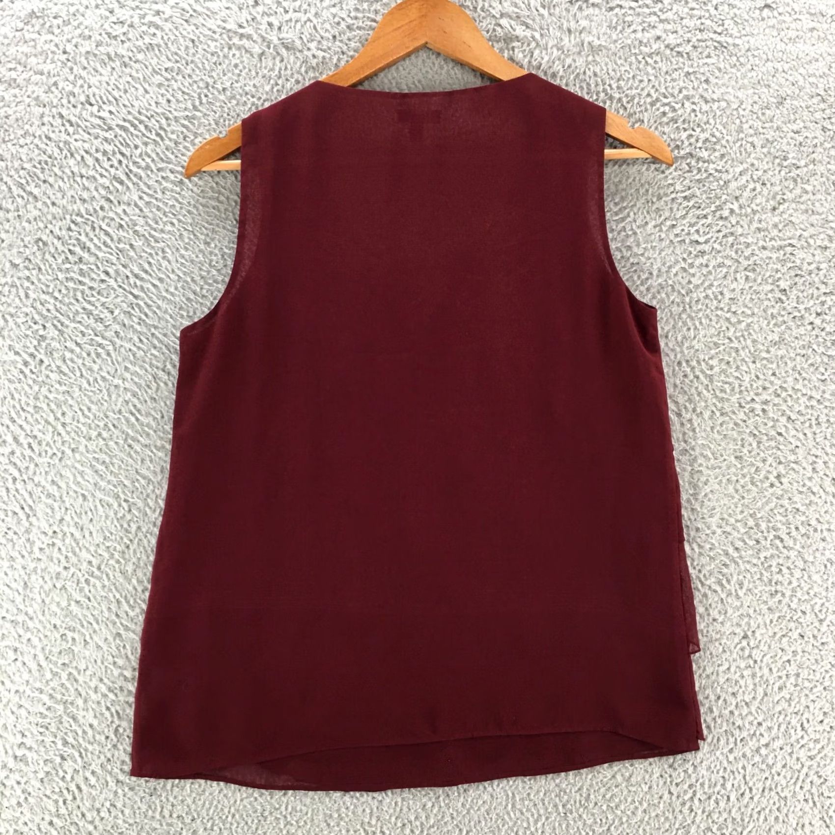 Talbots Talbots Tank Top Womens 6 Red Sleeveless Scoopneck Ruffle Casual Size M / US 6-8 / IT 42-44 - 7 Thumbnail