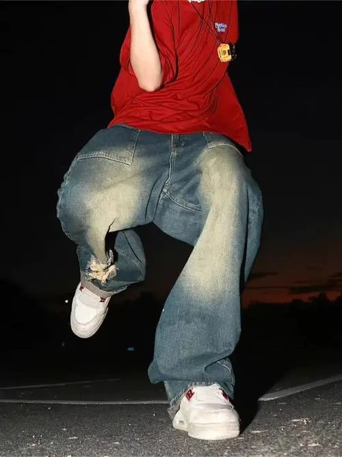 VIBE Street vintage ripped hip hop baggy jeans Size US 30 / EU 46 - 4 Thumbnail