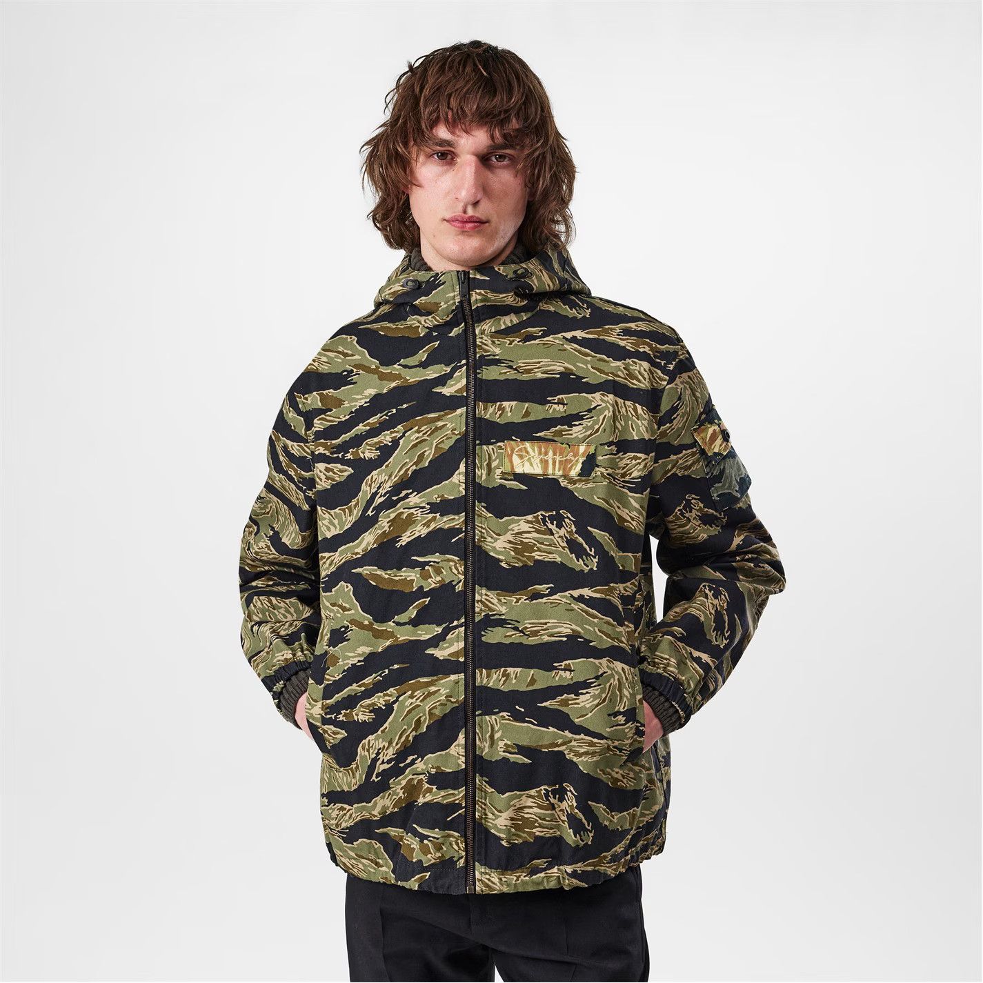 Givenchy o1g2r1mq0426 Camo Print Hooded Windbreaker Jacket Multicolor Size US L / EU 52-54 / 3 - 3 Thumbnail