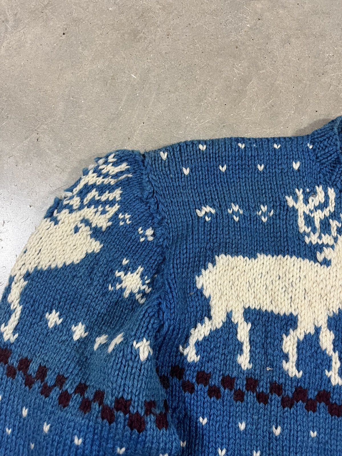 Vintage Vintage 40s Deer Birdseye Wool Sweater Size M / US 6-8 / IT 42-44 - 6 Thumbnail
