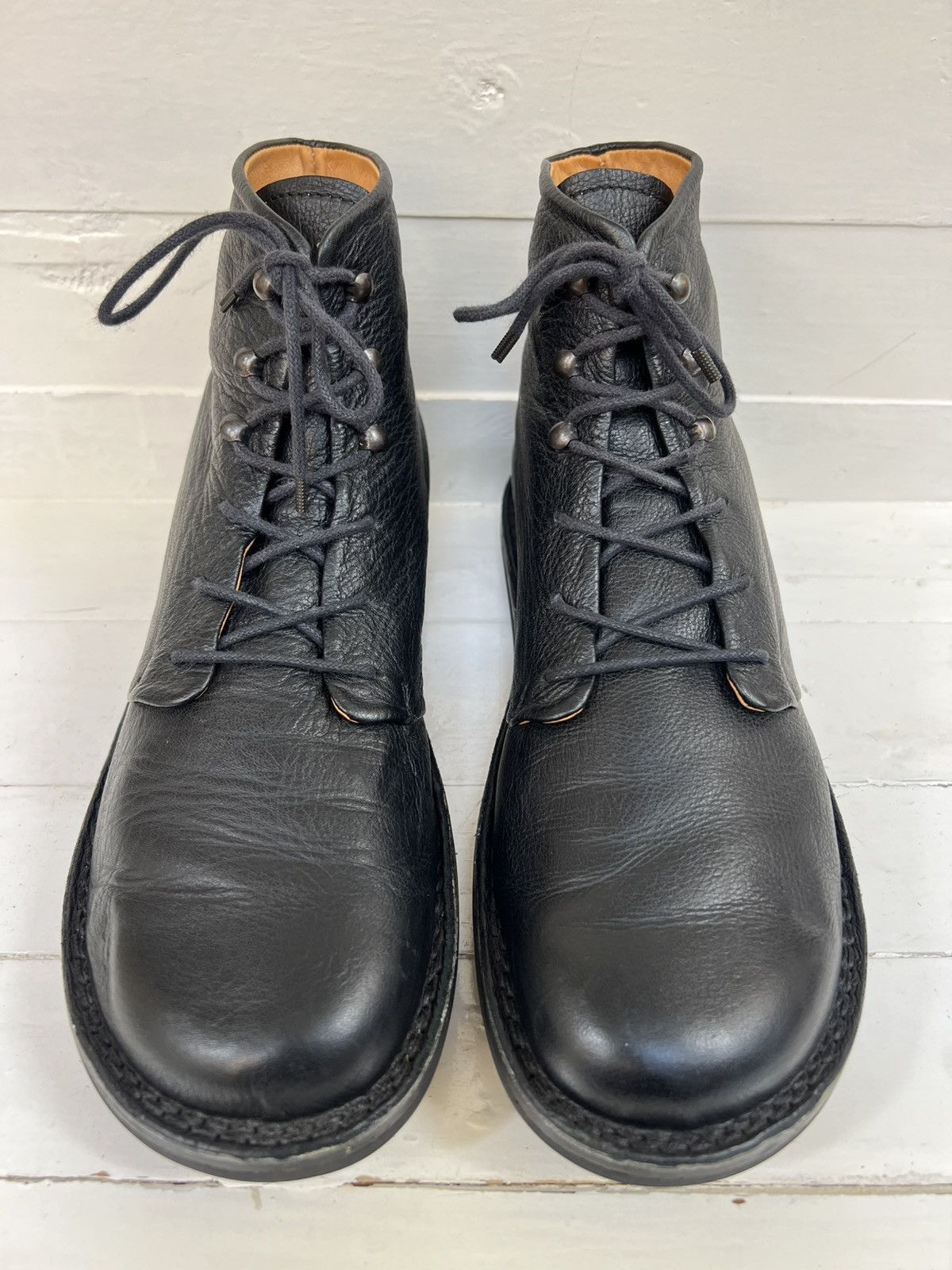 Trippen Trippen Rectangle Men’s Black leather Lace Up Boots Size US 8.5 / EU 41-42 - 2 Thumbnail