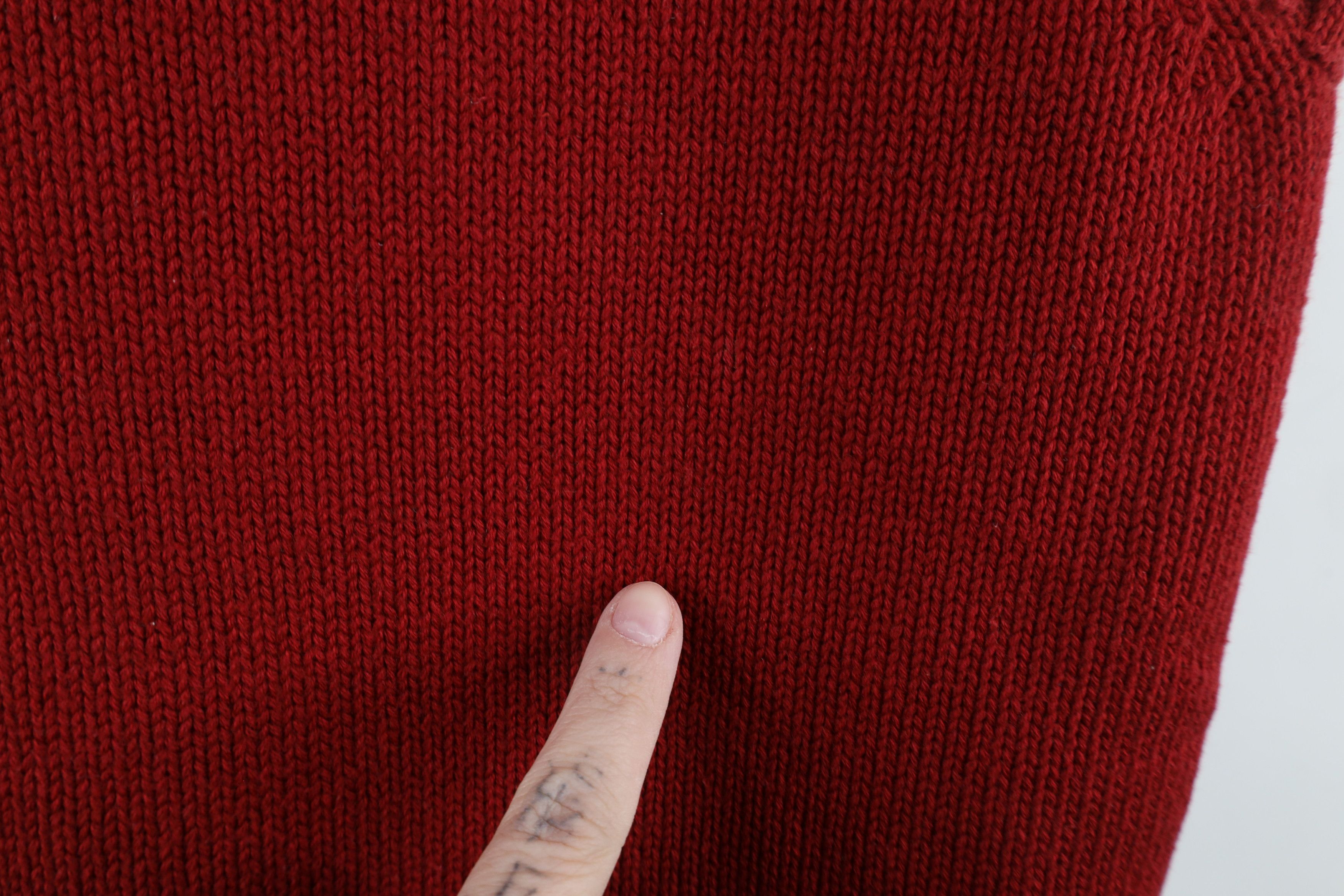 Lands' End × Vintage Vintage 90s Lands End Cotton Knit V-Neck Sweater Vest Red Size US M / EU 48-50 / 2 - 4 Thumbnail