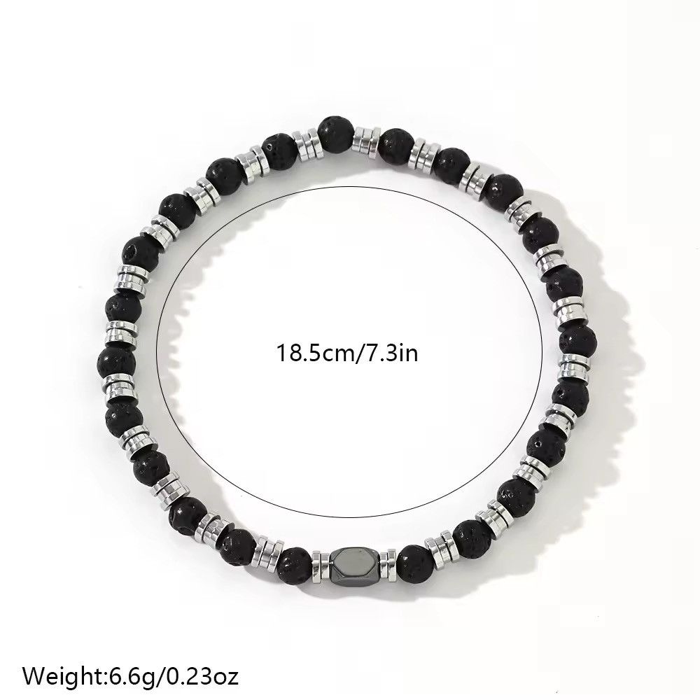 Jewelry Y2K Retro Style Iron Beaded Elastic Bracelet Size ONE SIZE - 4 Thumbnail