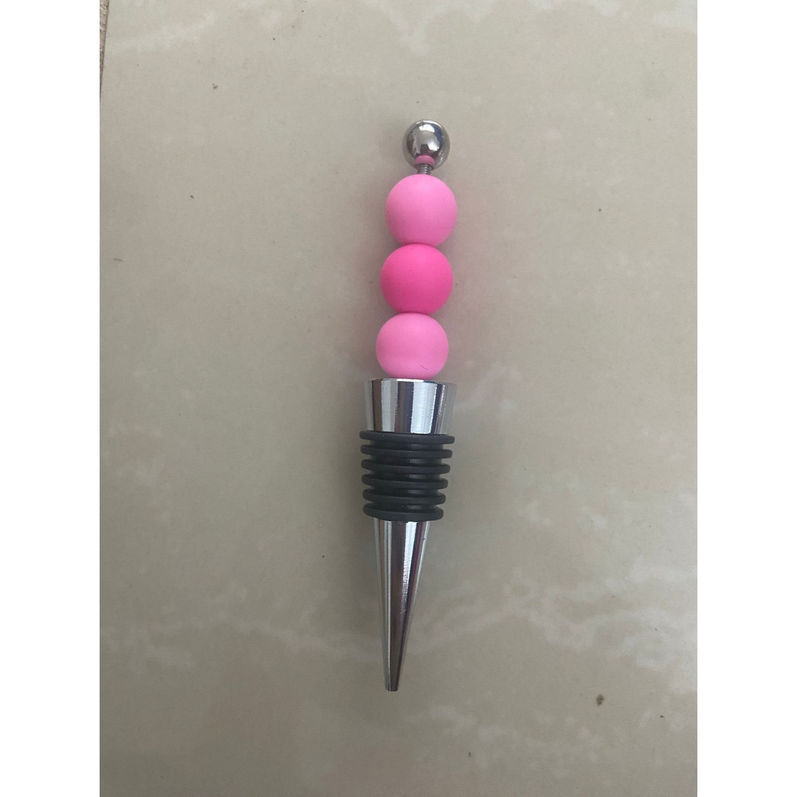 Handmade Pink bottle stopper Size ONE SIZE - 1 Preview