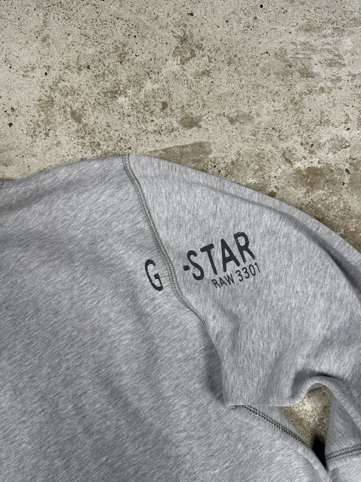 G-Star × Japanese Brand × Vintage Vintage Y2K G Star Raw 3301 Grey Crewneck Sweatshirt Size US XL / EU 56 / 4 - 7 Thumbnail
