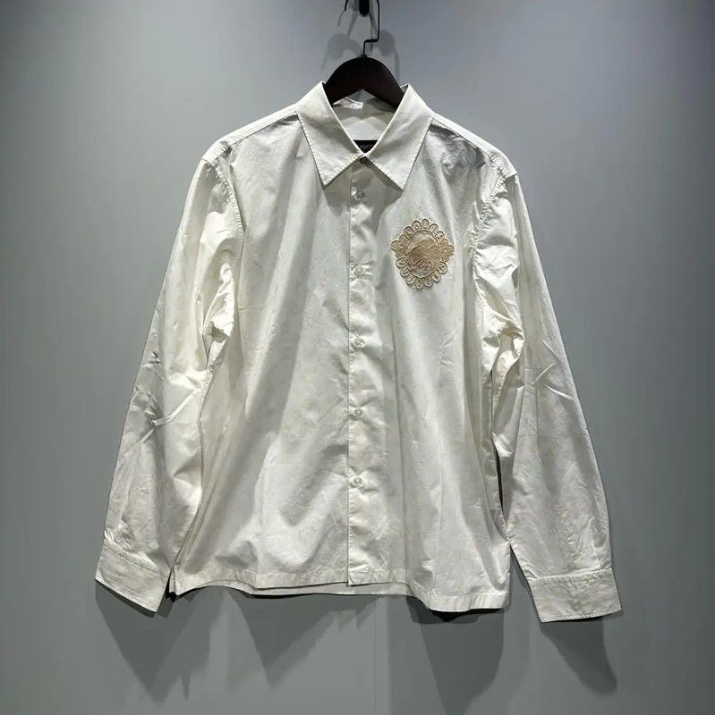 Louis Vuitton Louis Vuitton Men's White Polyester Shirt 0089 Size M / US 6-8 / IT 42-44 - 1 Thumbnail