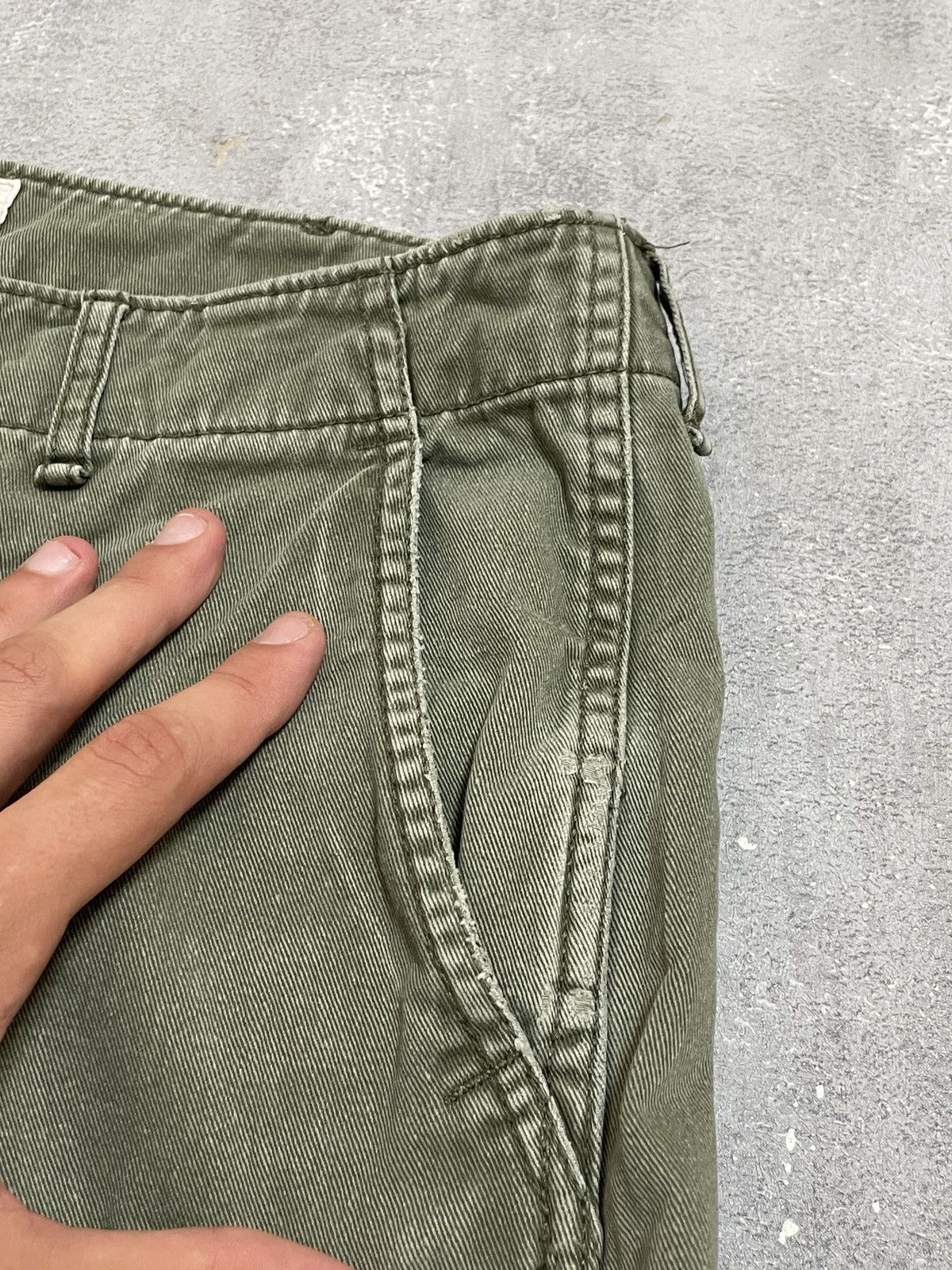 Denim & Supply Ralph Lauren Denim & Supply Ralph Lauren Green Washed Distressed Shorts Size US 30 / EU 46 - 12 Thumbnail