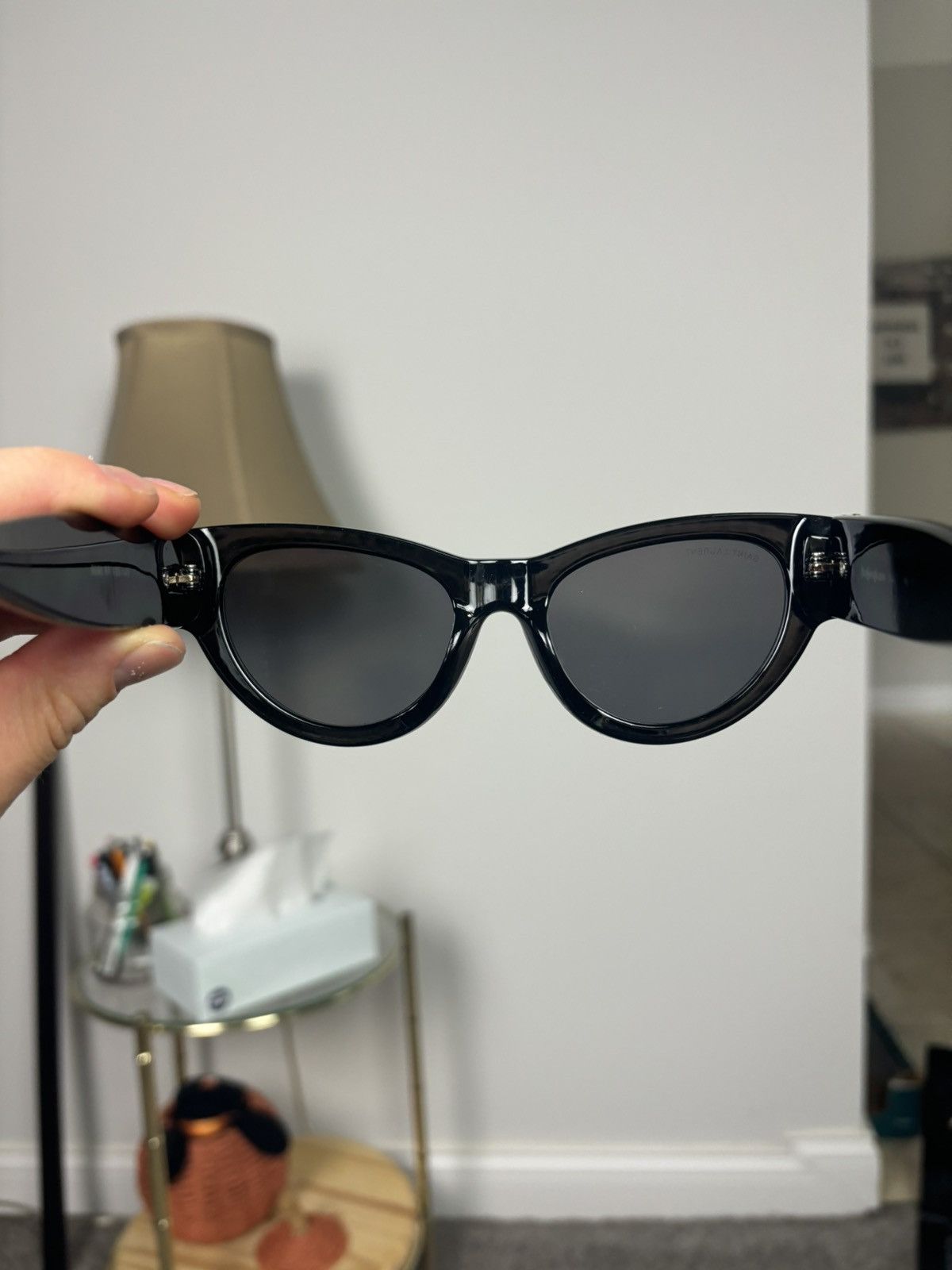 Yves Saint Laurent Saint Laurent Sunglasses SL M94 001 Shiny Black Frame Lens Size ONE SIZE - 9 Thumbnail