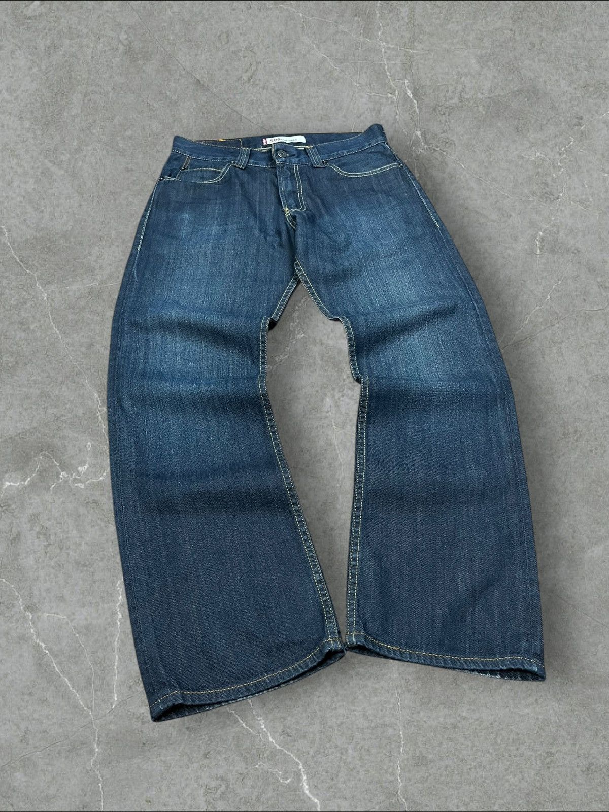 Levi's × Vintage Vintage Levi's 506 32x30 Baggy Jeans Blue Pants 32w Size US 32 / EU 48 - 2 Thumbnail