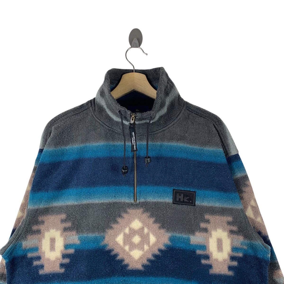 Hiroko Koshino Homme HIROKO KOSHINO Homme Navajo Native Half Zipper Sweatshirt Size US M / EU 48-50 / 2 - 3 Thumbnail