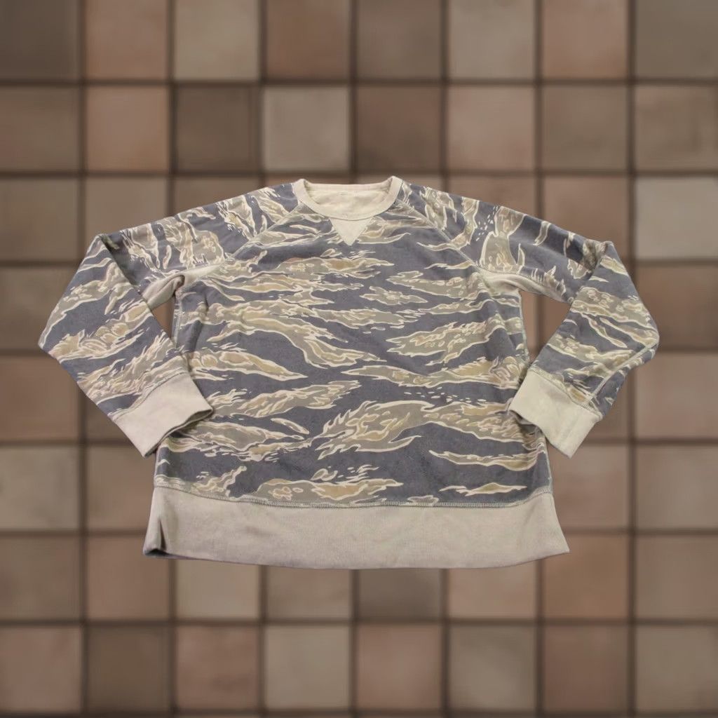 Madewell Madewell Sweatshirt Womens L Beige Camo Pullover Outdoors Casual Sweater Heavy Regular Fit Knit Crew Neck Front Pullover 90s? Size L / US 10 / IT 46 - 1 Thumbnail
