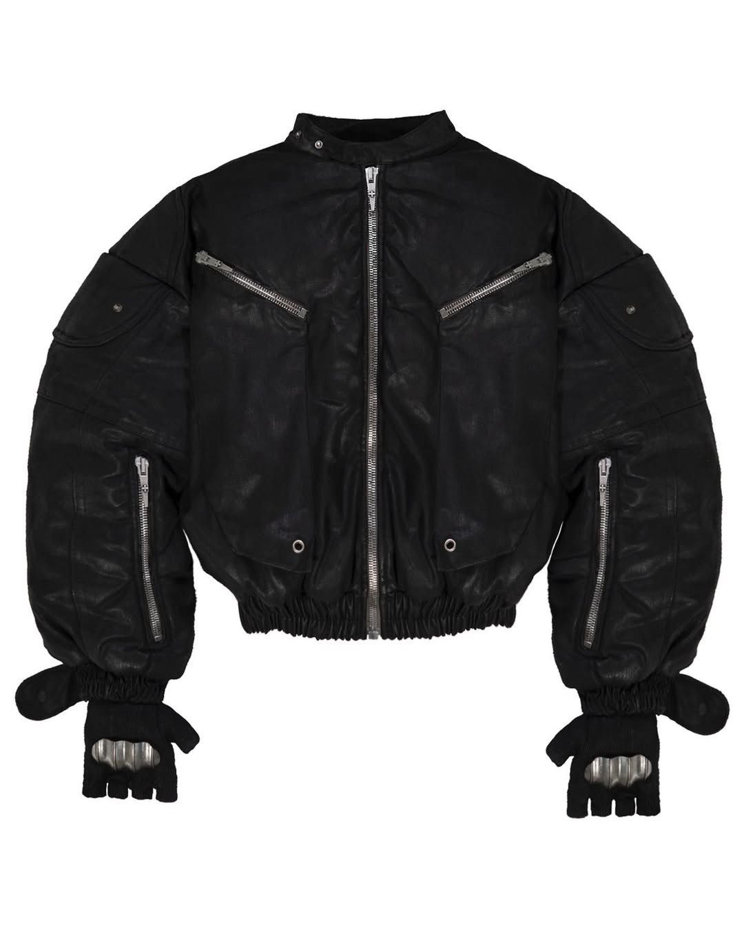 SHINE LUXURY RARE Shine Luxury “METHADONE” Layered Moto Bomber Jacket Size US S / EU 44-46 / 1 - 16 Thumbnail