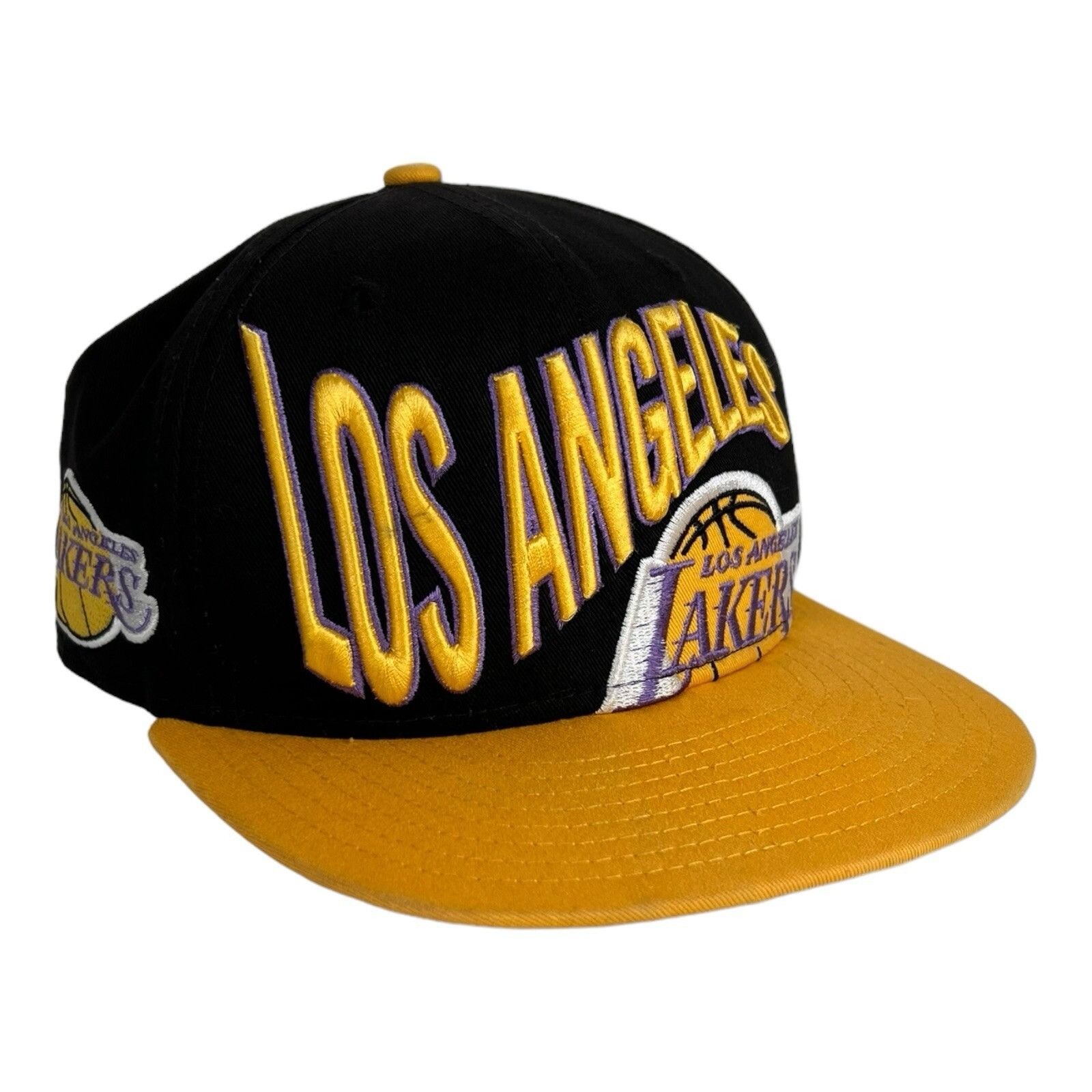 New Era Vintage Los Angeles Lakers New Era Snapback Hat Cap Black Sp Size ONE SIZE - 1 Thumbnail