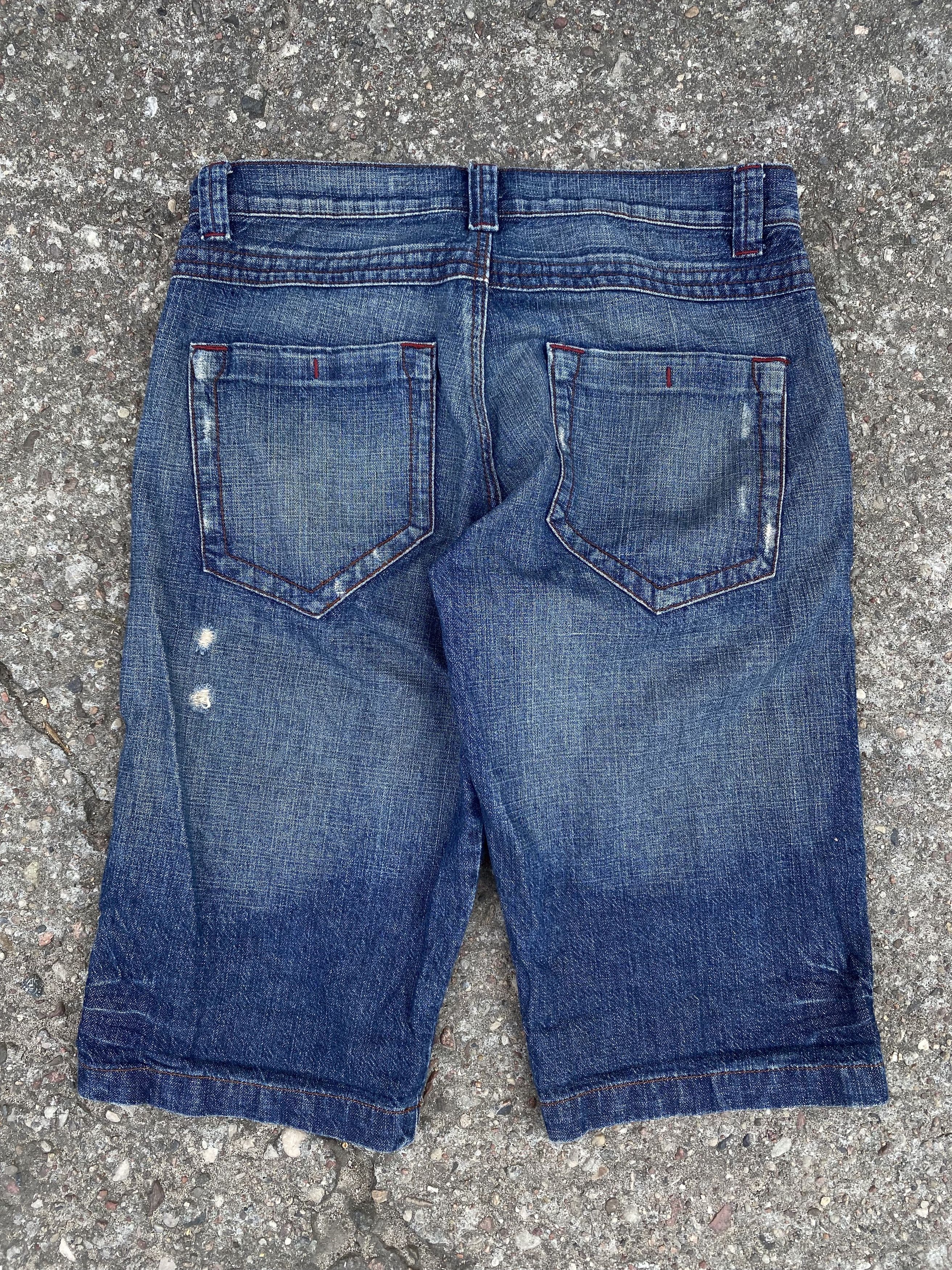 Rap Tees × Vintage Vintage Denim Pocket Shorts Y2K Size US 33 - 2 Thumbnail