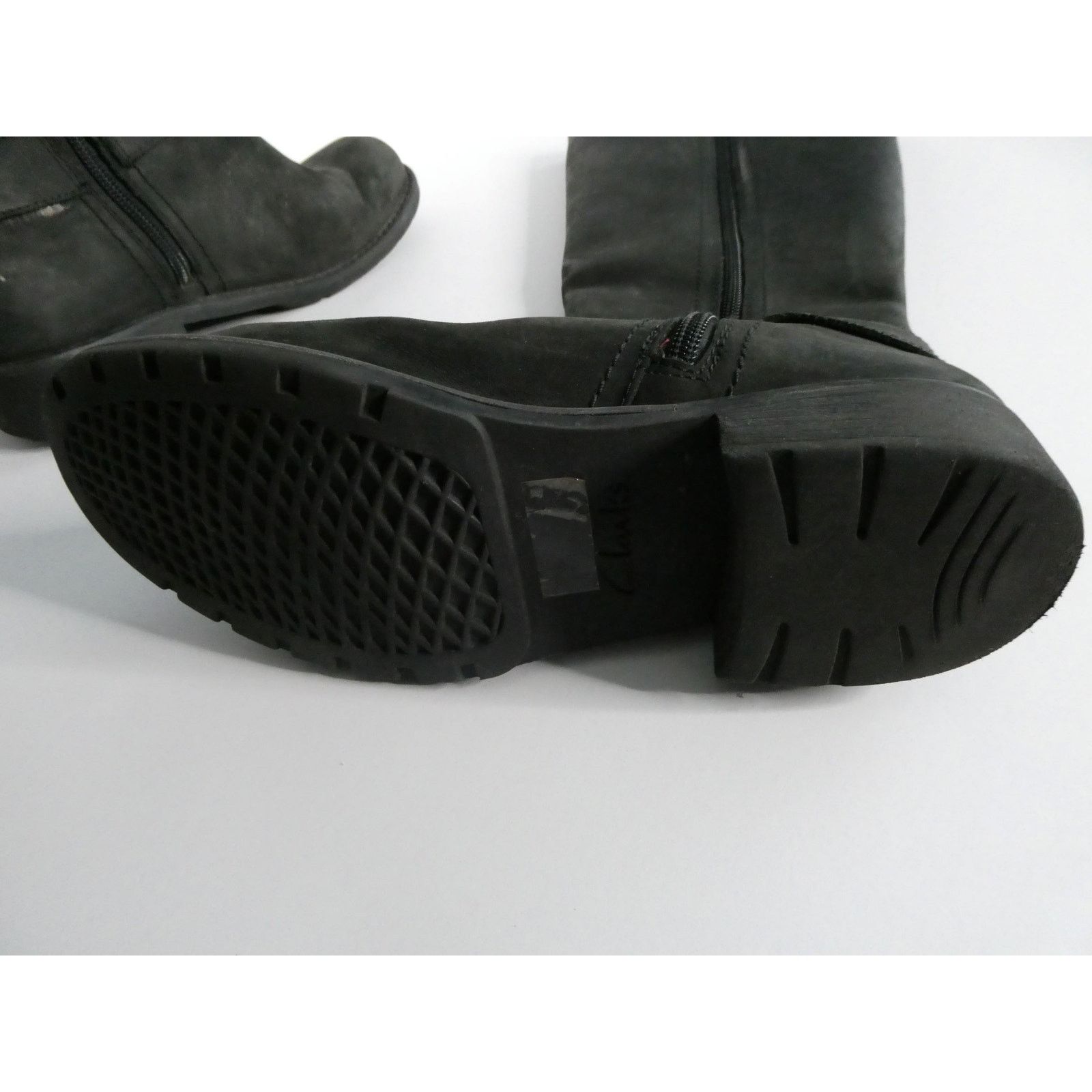 Clarks CLARKS leather high boots, 16in, moto style, size 7.5 Size US 7.5 / IT 37.5 - 4 Thumbnail