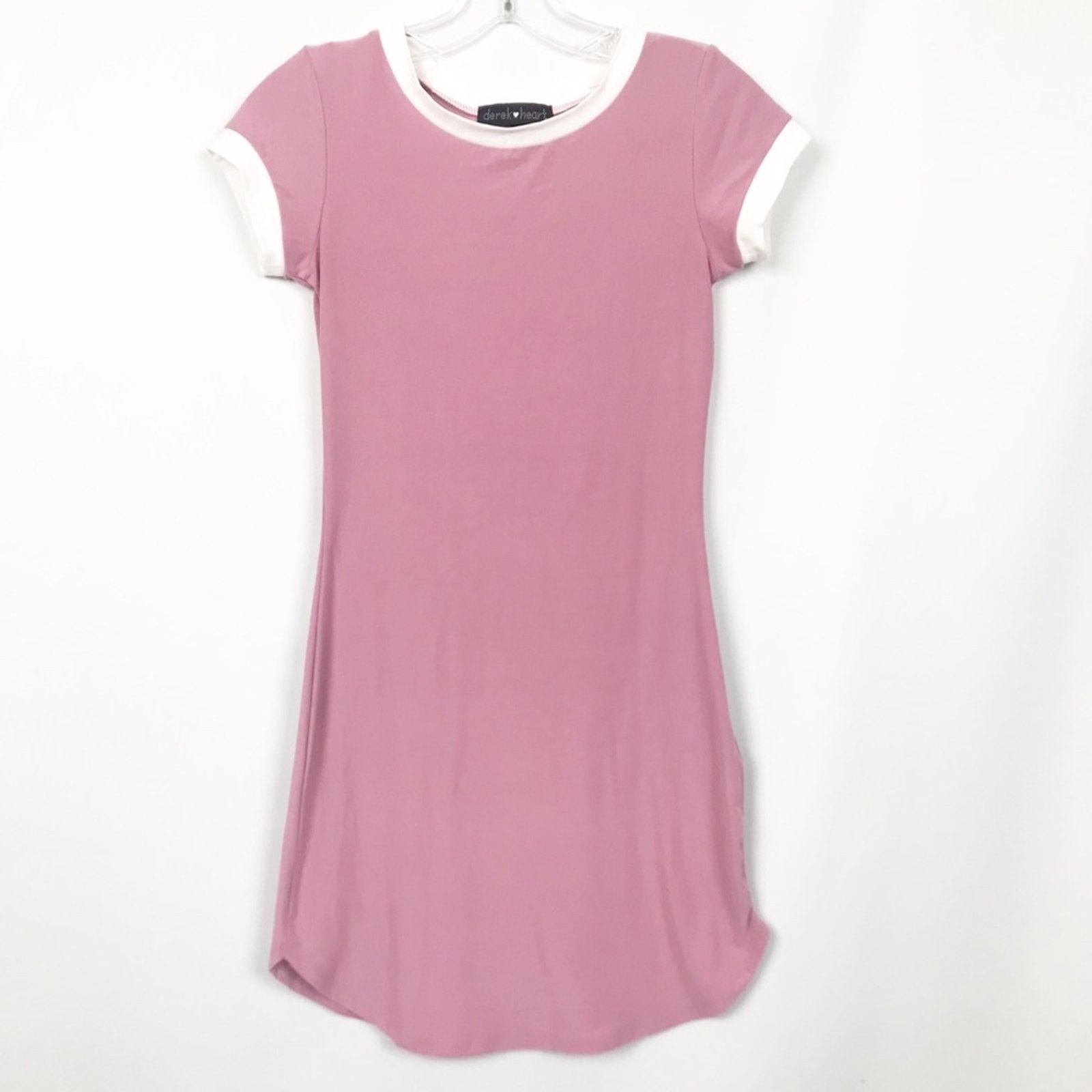 Other Derek Heart Pink Ringer T-Shirt Dress Size S / US 4 / IT 40 - 5 Thumbnail