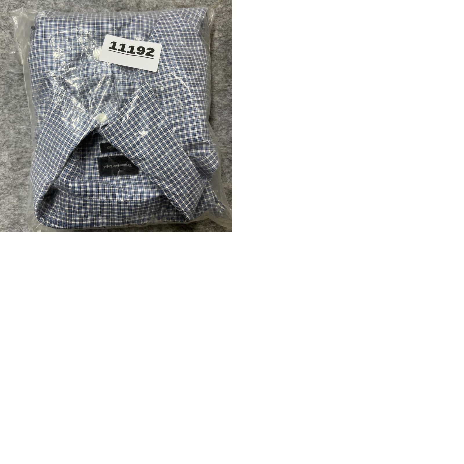 Ermenegildo Zegna Ermenegildo Zegna Shirt Mens XL Blue Check Traveller Long Sleeve Dress Turkey Size 46R - 10 Thumbnail