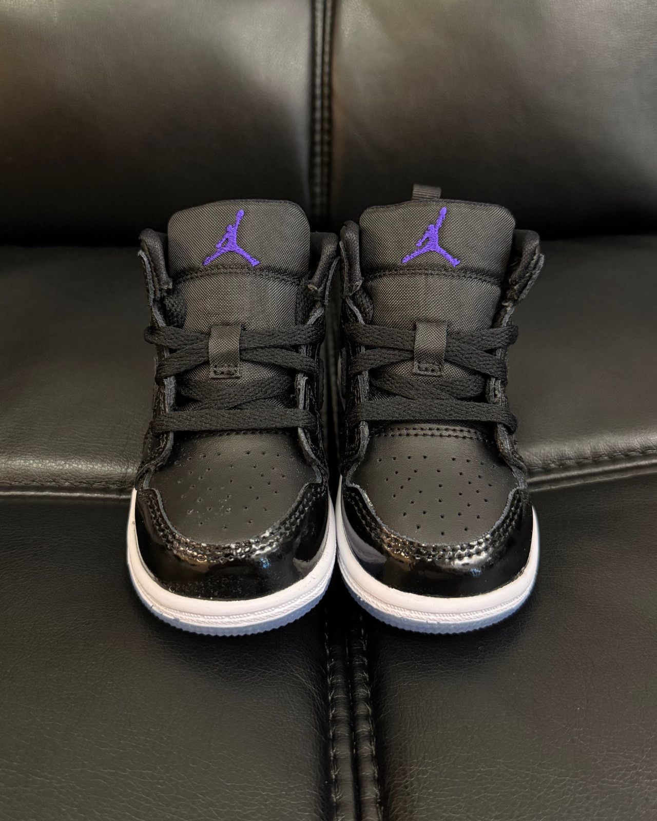 Jordan Brand Nike Jordan 1 Mid SE (TD) Black White Dark Concord - Size 6c Size US 6 / EU 39 - 5 Thumbnail