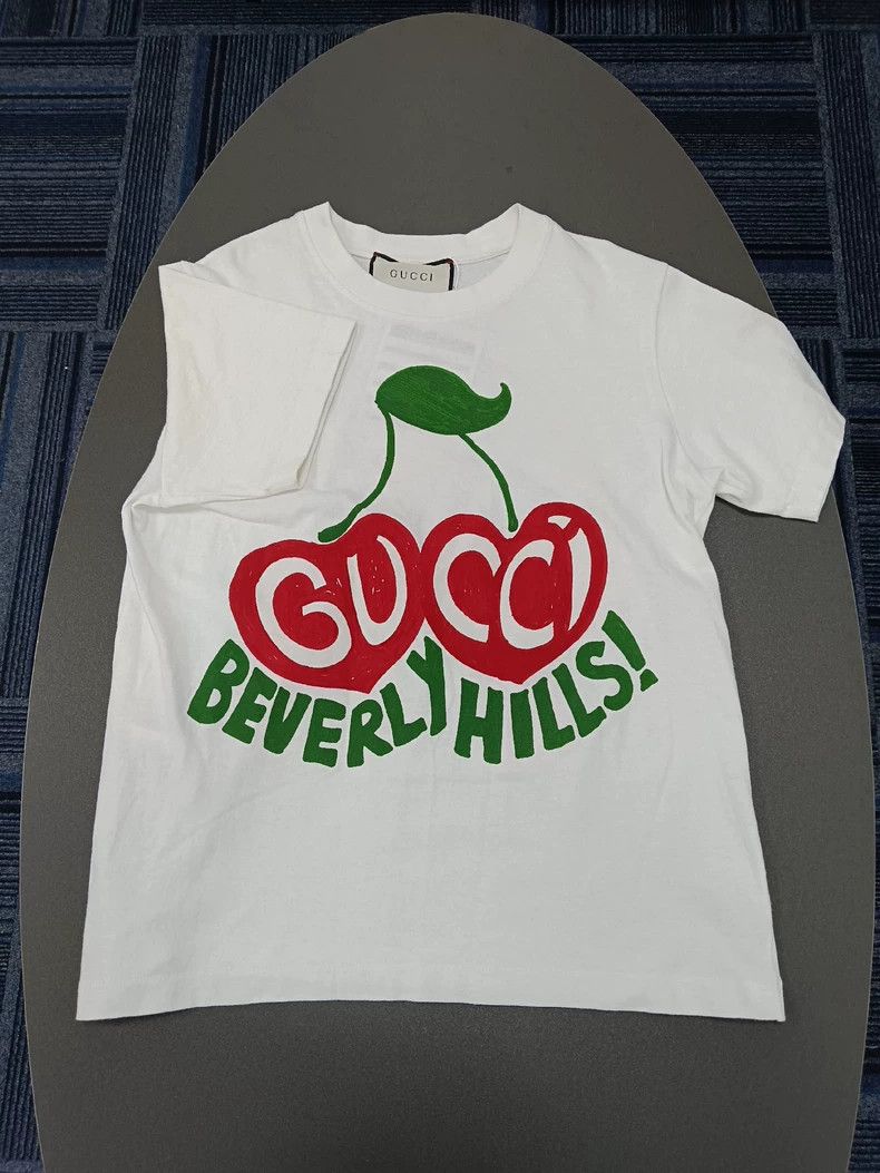 Gucci Gucci Cherry pattern printed short-sleeved T-shirt 2504-Nex Size US XS / EU 42 / 0 - 1 Thumbnail