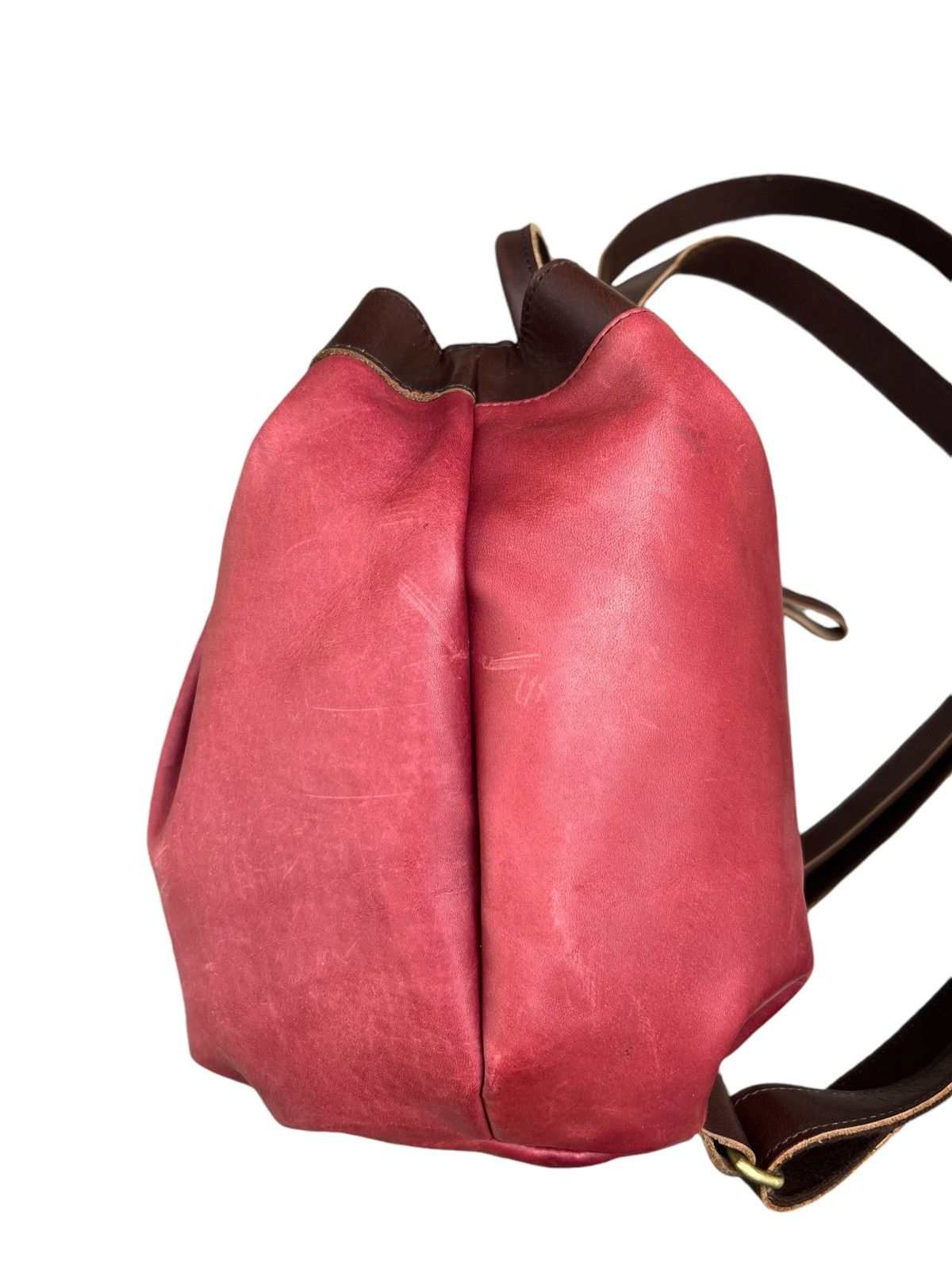 Leather Kissora Japan Scratches Patina Leather Mini Backpack Bag Size ONE SIZE - 12 Thumbnail