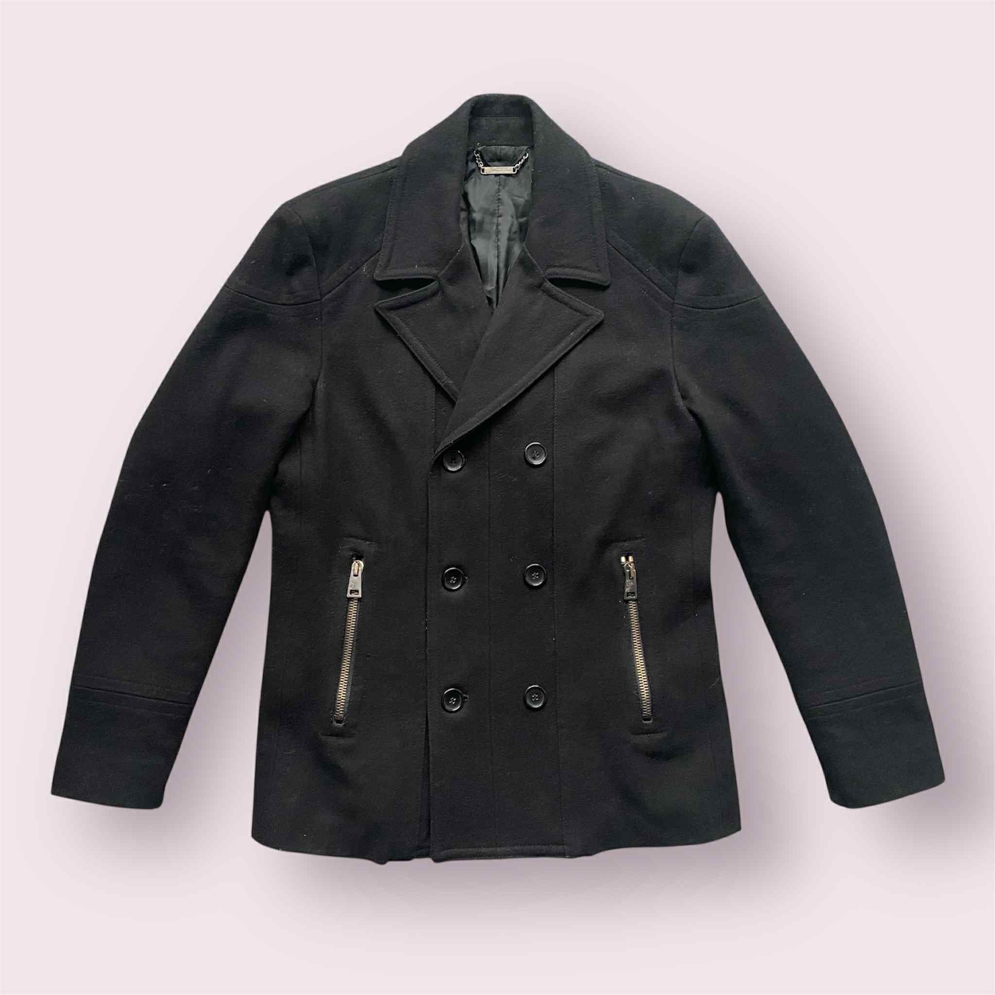 Versace Versace Collection Peacoat Wool Button Up Black Size M Size US M / EU 48-50 / 2 - 1 Thumbnail