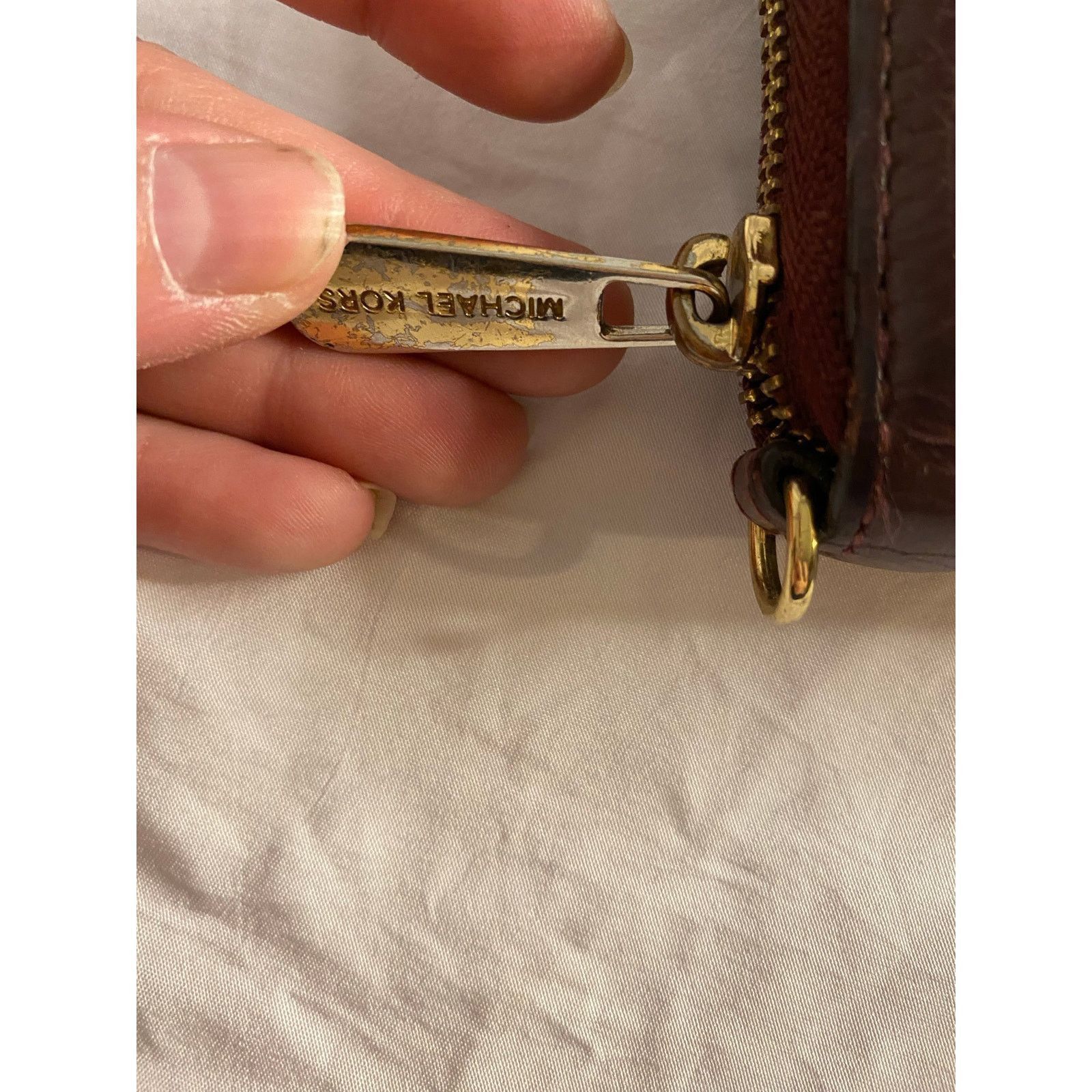Michael Kors Michael Kors Jet Set Travel Zip Around Wallet Brown Leather Size ONE SIZE - 9 Thumbnail