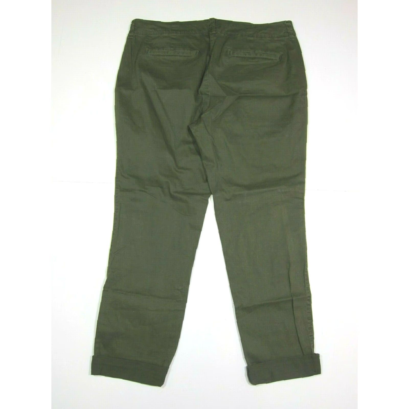 Old Navy Old Navy Cotton Stretch Army Green Straight Leg Casual Chino Pant Women Size 10 Size 32" / US 10 / IT 46 - 2 Thumbnail