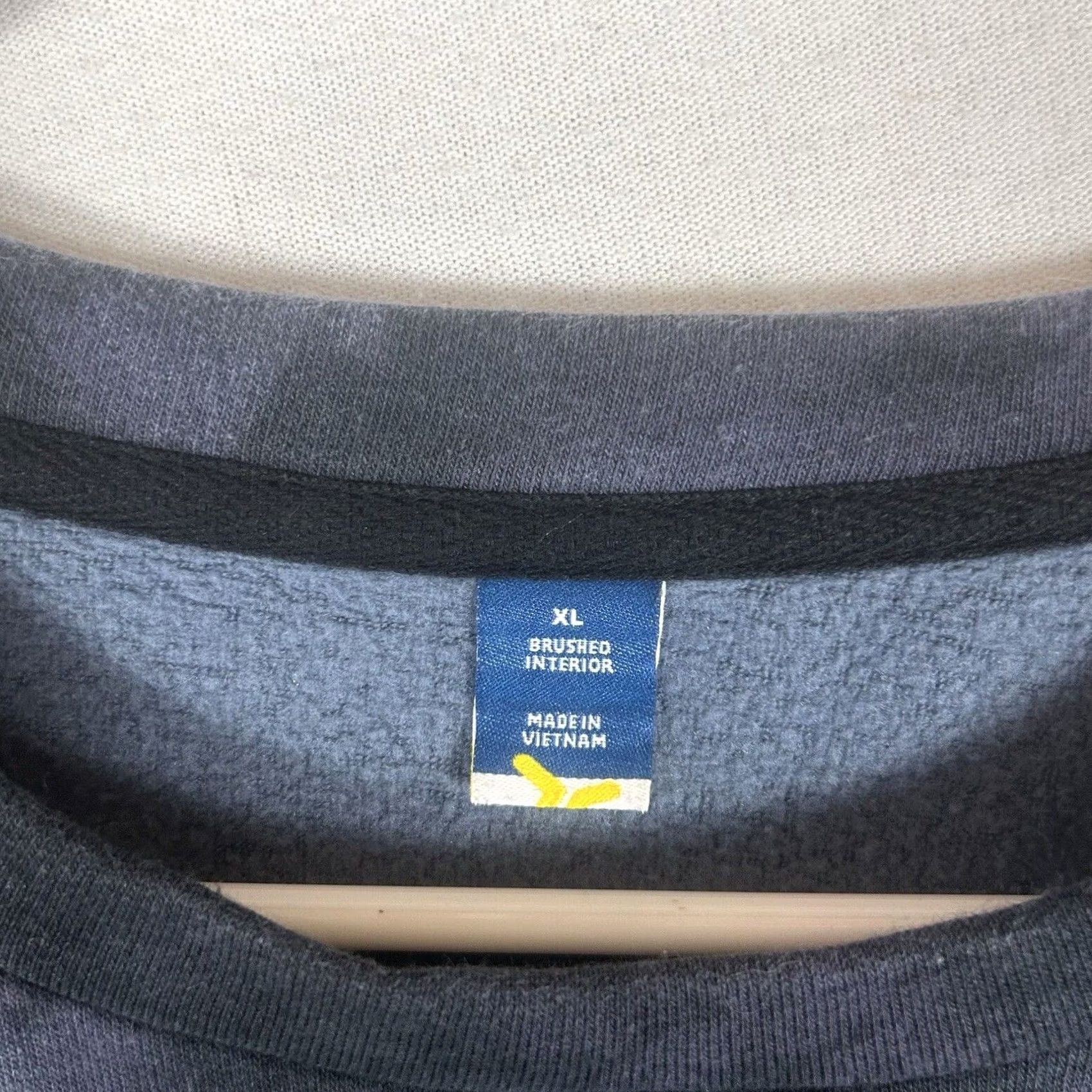 Old Navy Old Navy Cropped Sweatshirt Womens XL Blue Crew Neck L/S Casual Pullover Cottons Polyester Easy Care Brushed Interior Vintage No Size XL / US 12-14 / IT 48-50 - 2 Thumbnail