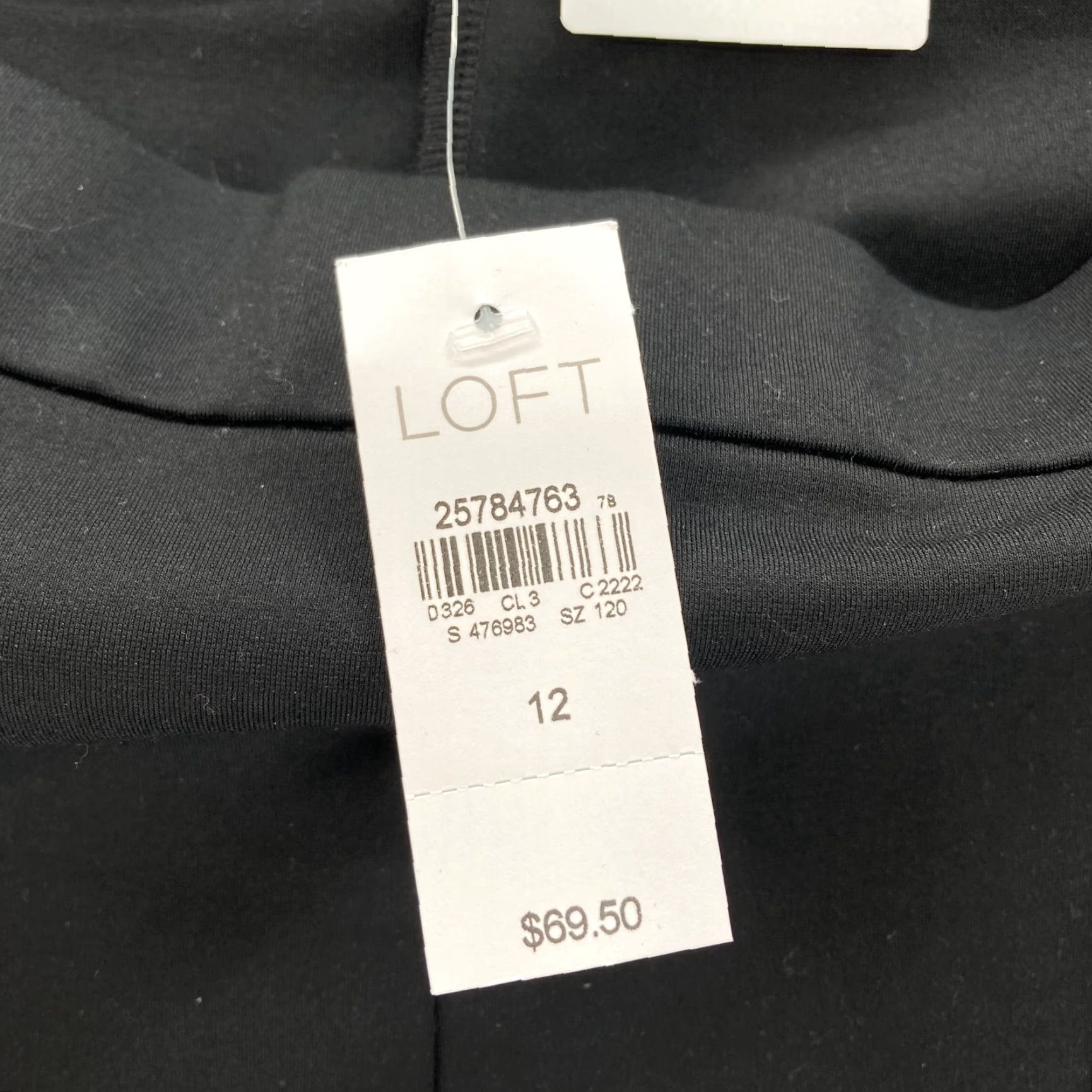 Loft LOFT Ponte Skinny Ankle Pants Women's 12 Black Stretch Nylon Blend Casual Preppy Size 24" / US 00 / IT 34 - 5 Thumbnail