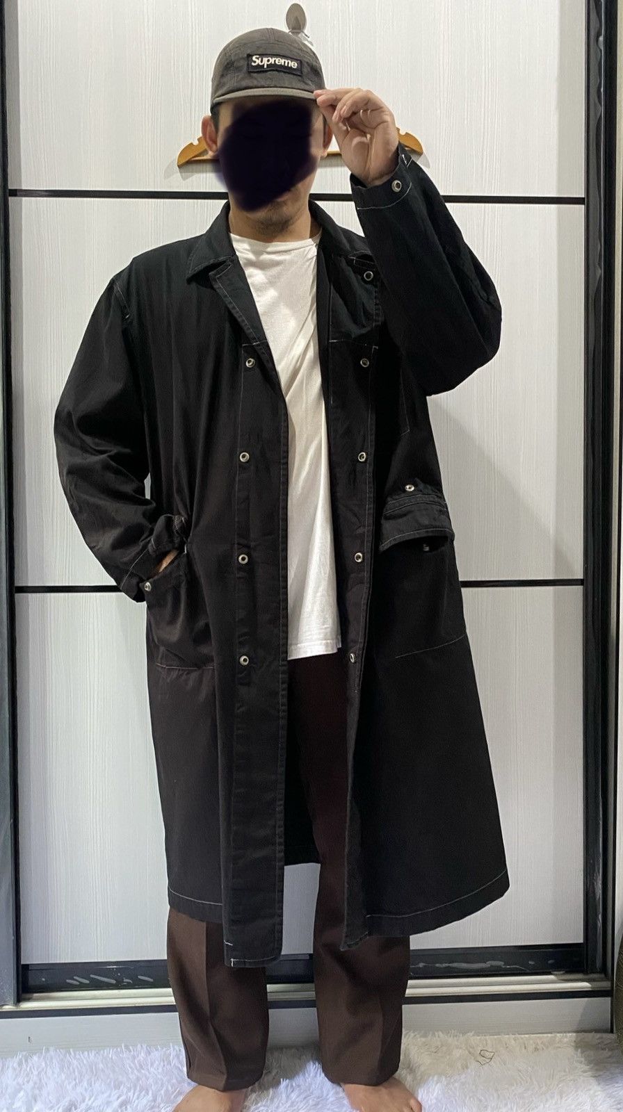 Comme des Garcons Vintage Comme des Garcons Oversized Coated Coat Long Jacket Size US M / EU 48-50 / 2 - 16 Thumbnail
